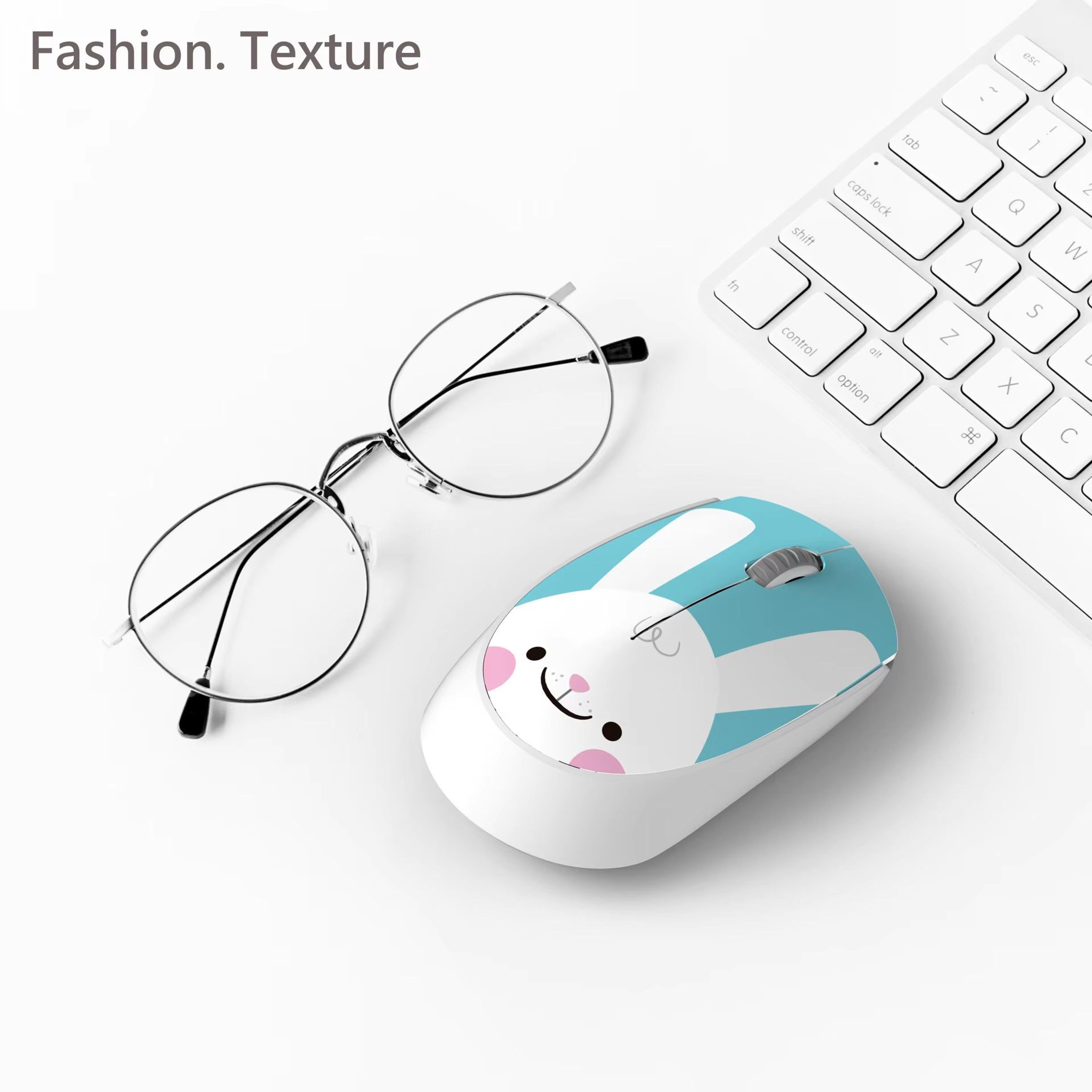 Cute Pink Wireless Mouse Mini 24G Cartoon Computer Mouse Rechargeable Silent Click For Kids 1