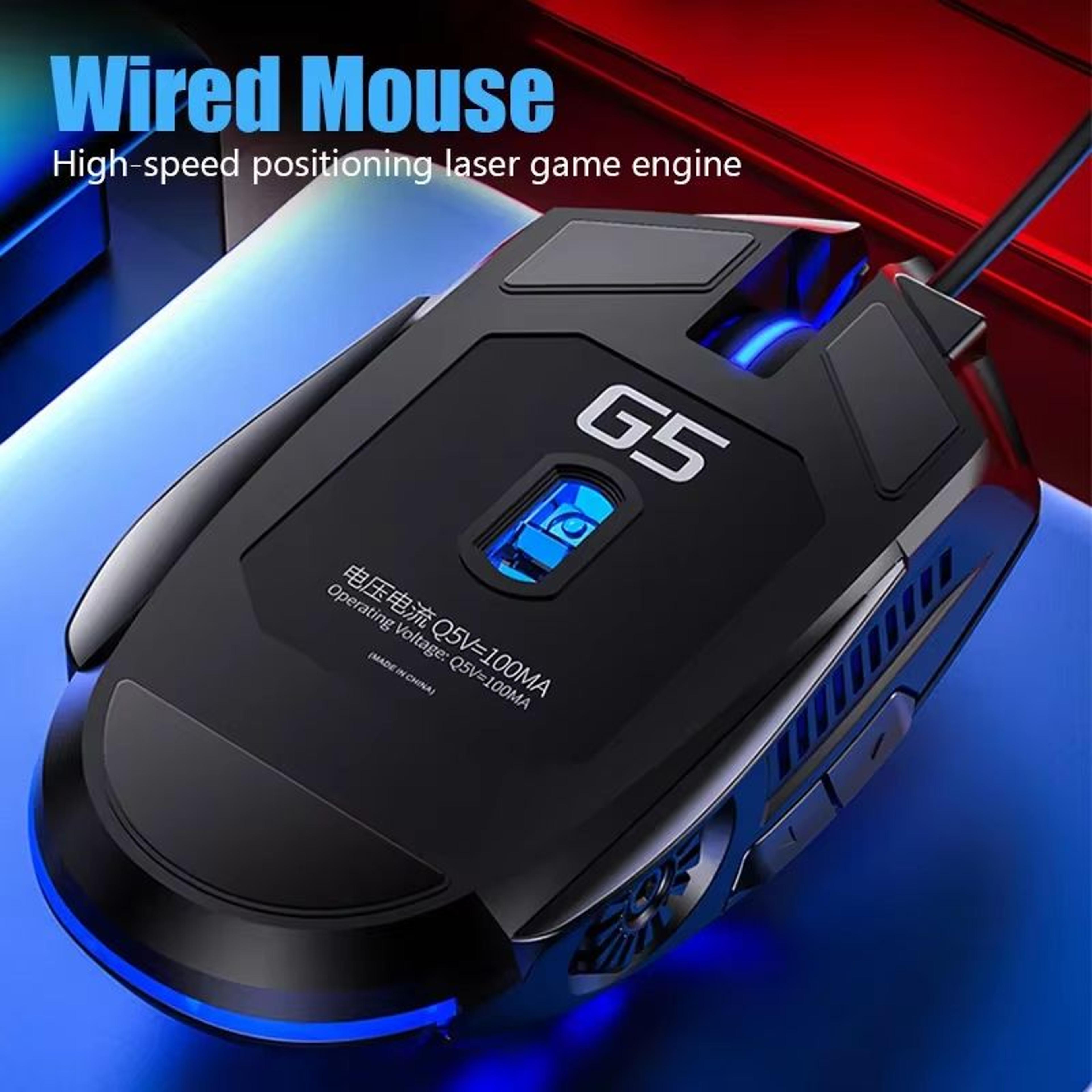 G5 Backlit Wired Gaming Mouse 6 Key Macro Programmable RGB Gaming Mouse For PC And Laptop 2
