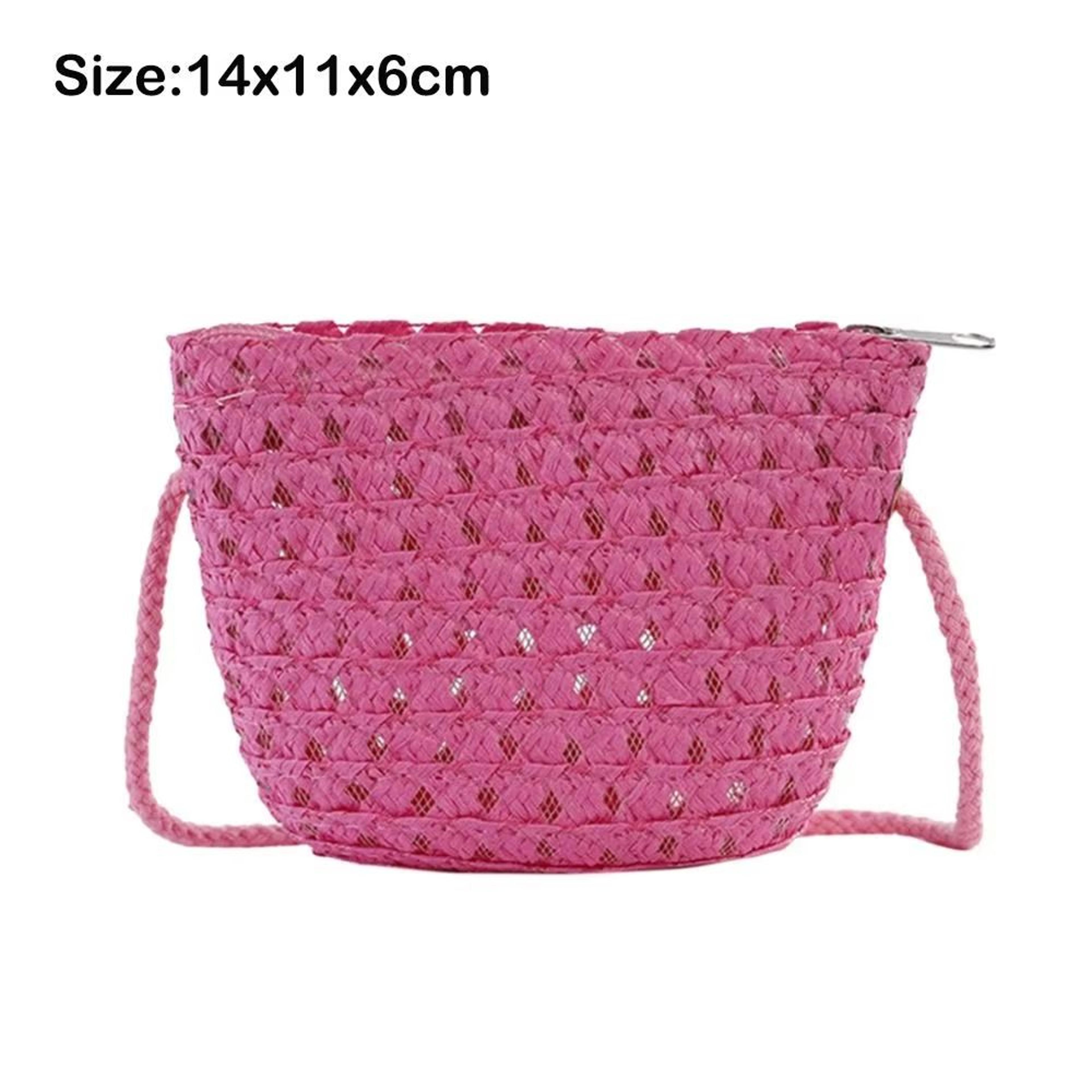 Mini Handwoven Straw Crossbody Bag For Women And Girls 5