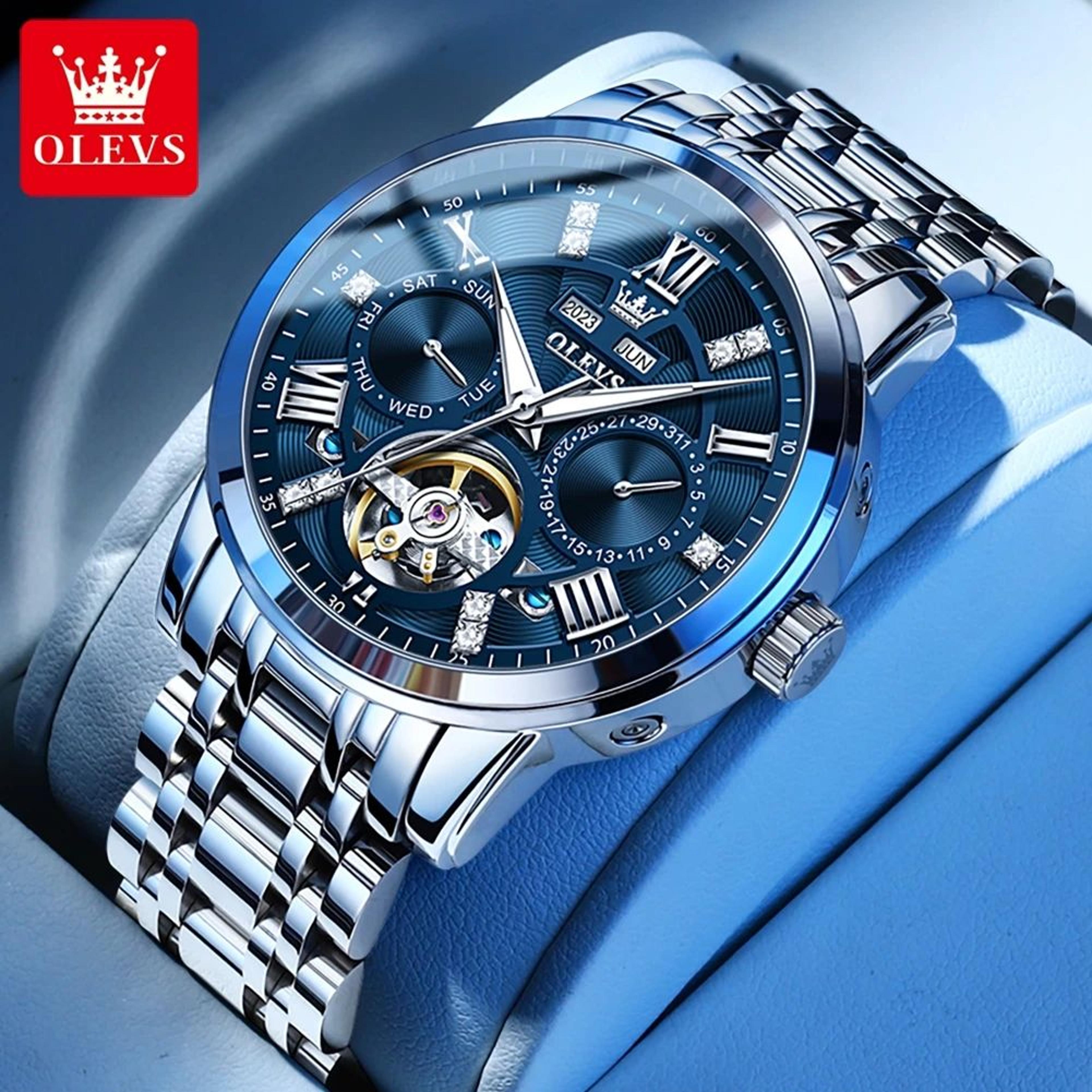 OLEVS Skeleton Flywheel Automatic Mechanical Watch For Men 1
