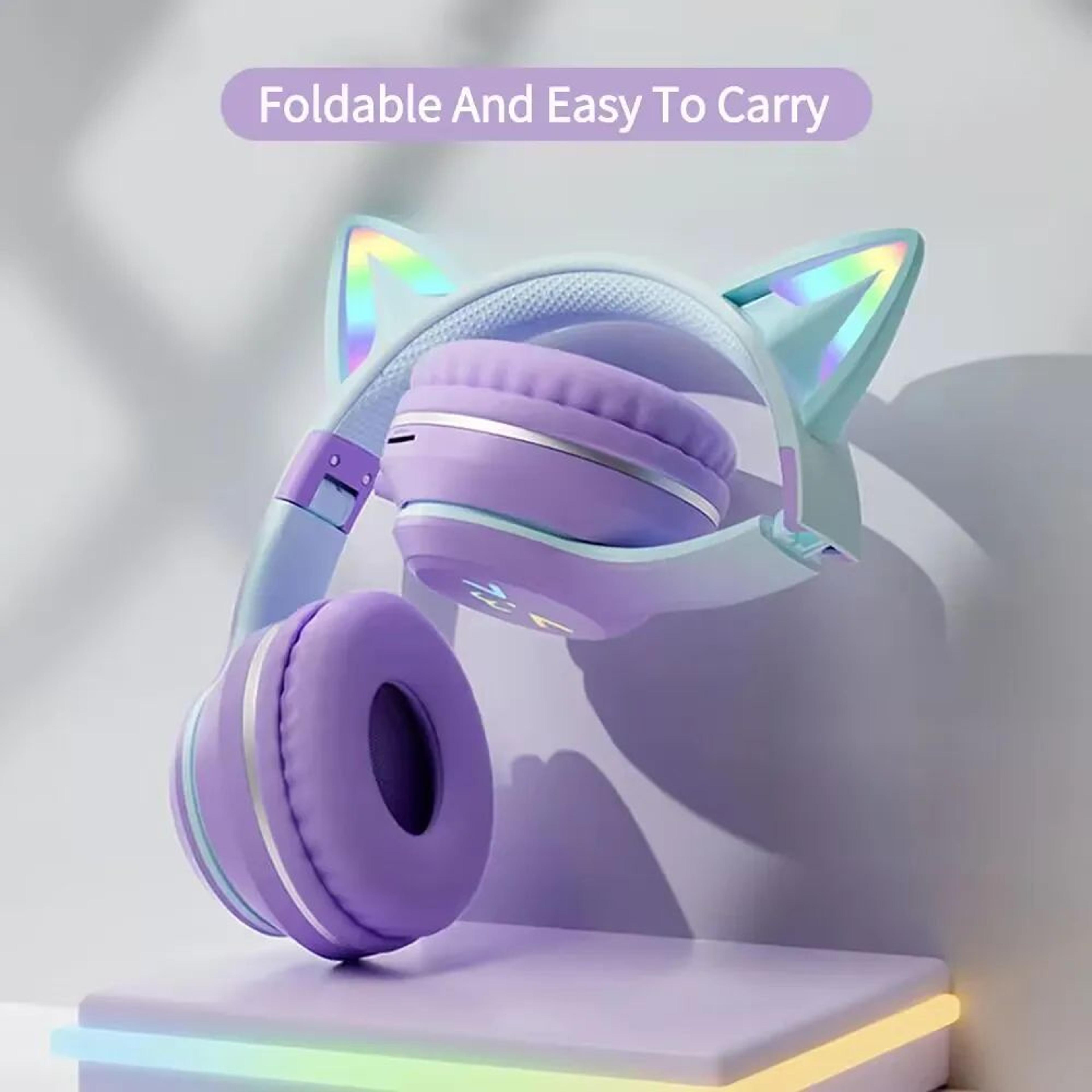 RGB Cat Ear Wireless Gaming Headset With Bluetooth And Cable 3