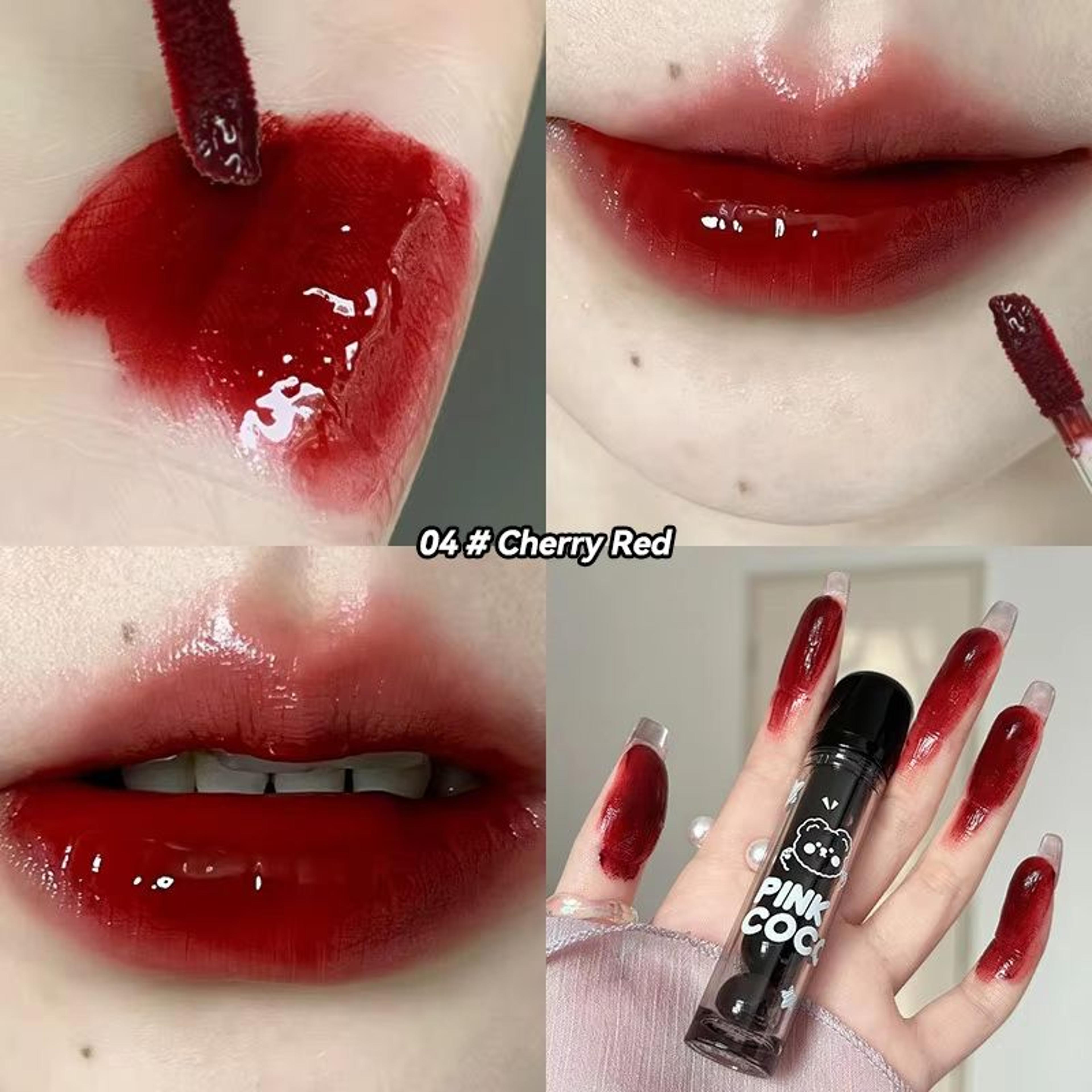 PINKCOCO Bear Doodle Mirror Lip Glaze For Shiny Nude Lips 14