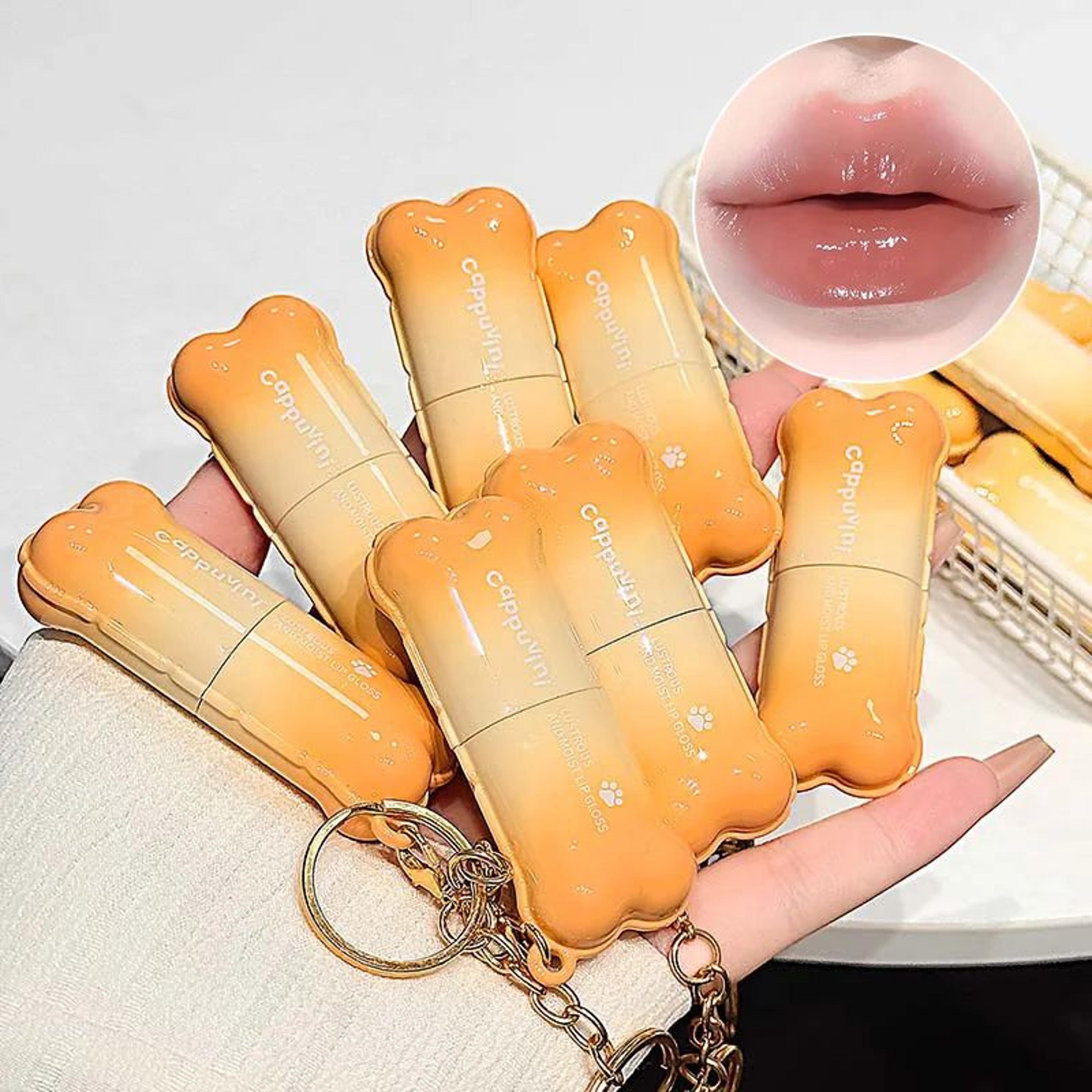 PINKCOCO Bear Doodle Mirror Lip Glaze For Shiny Nude Lips 1
