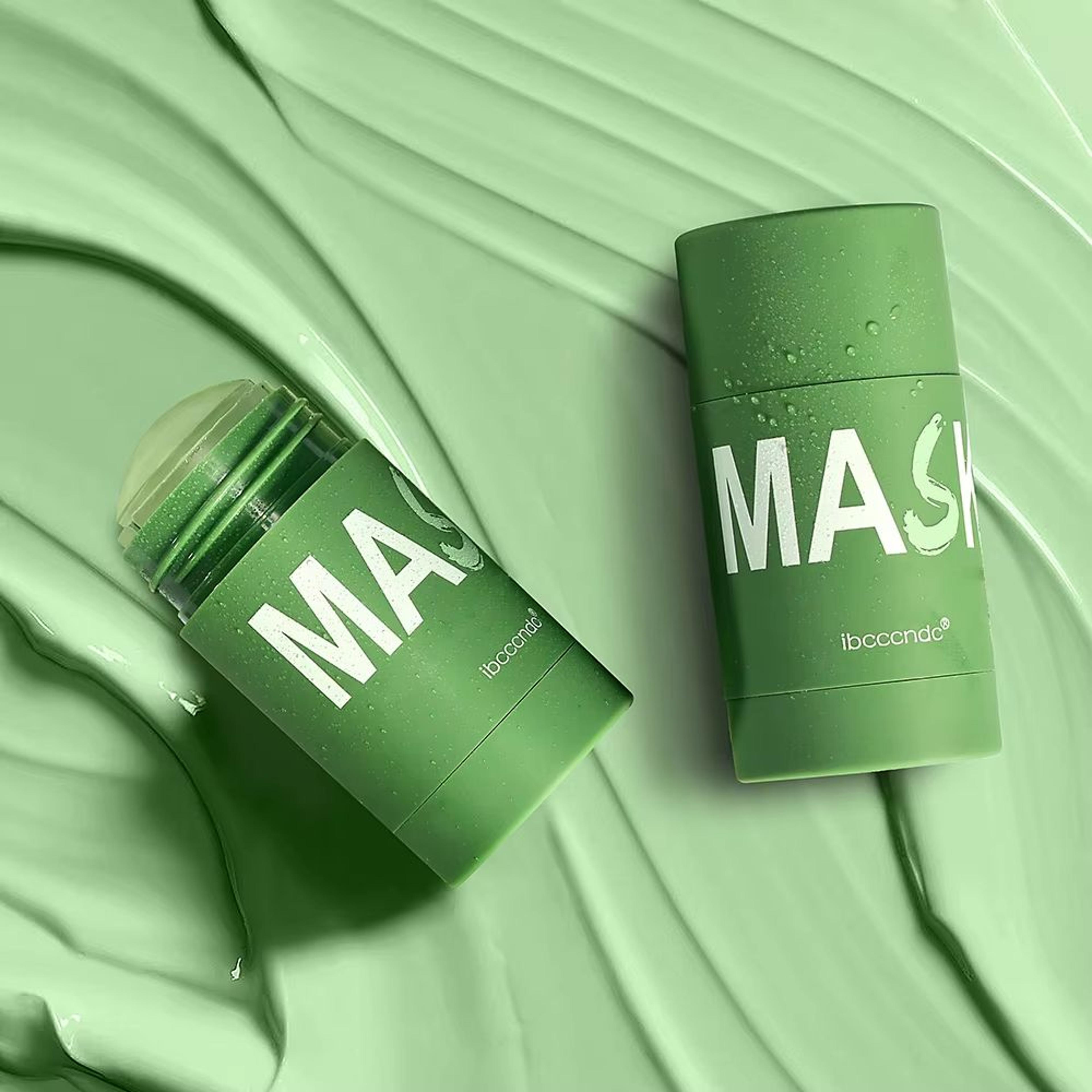 Green Tea Cleansing Mask Stick Deep Pore Green Tea Face Mask Oil Control Moisturizing Blackhead Car 2