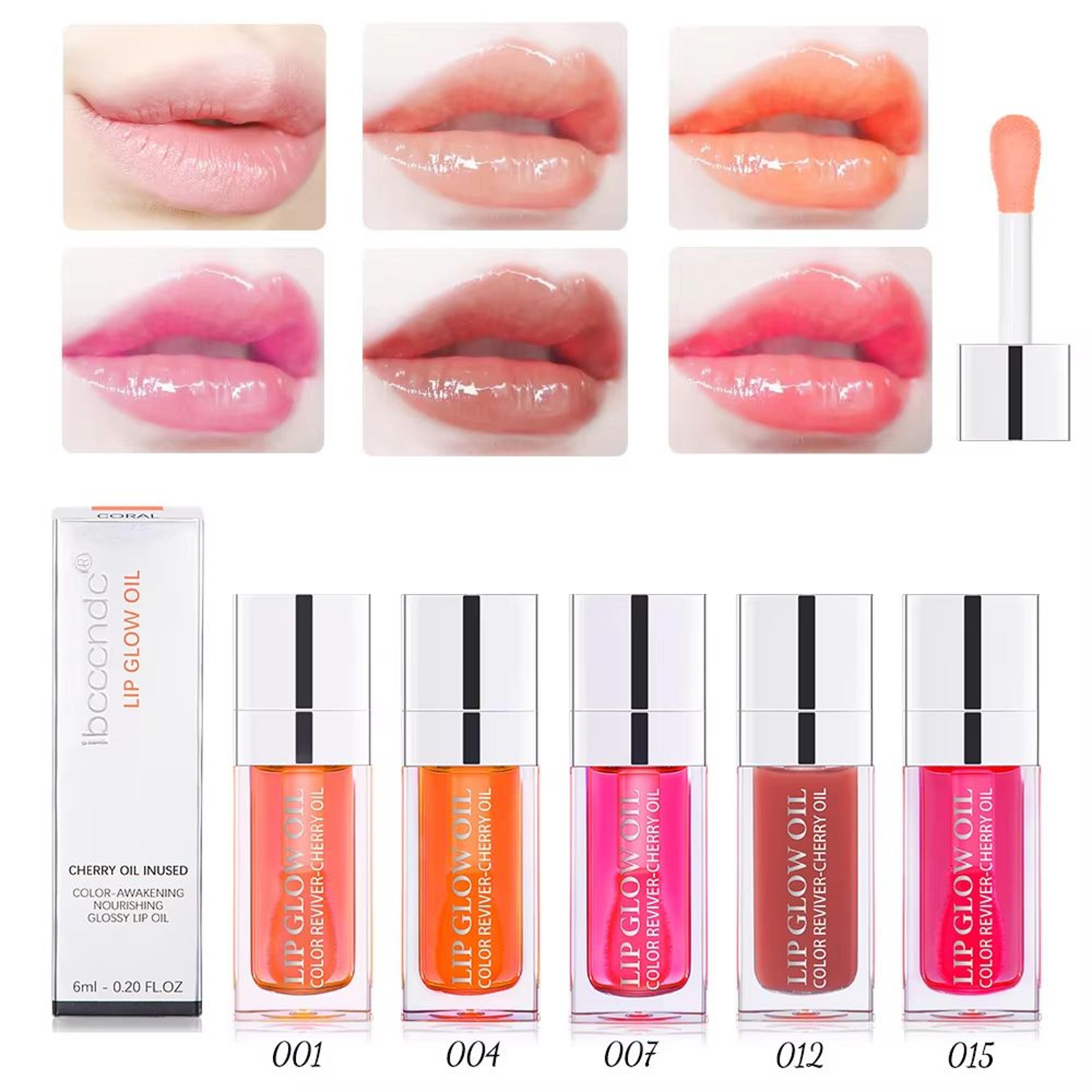 crystalglow lip oil gloss – hydrating plumping lip oil with jelly tint (6ml)