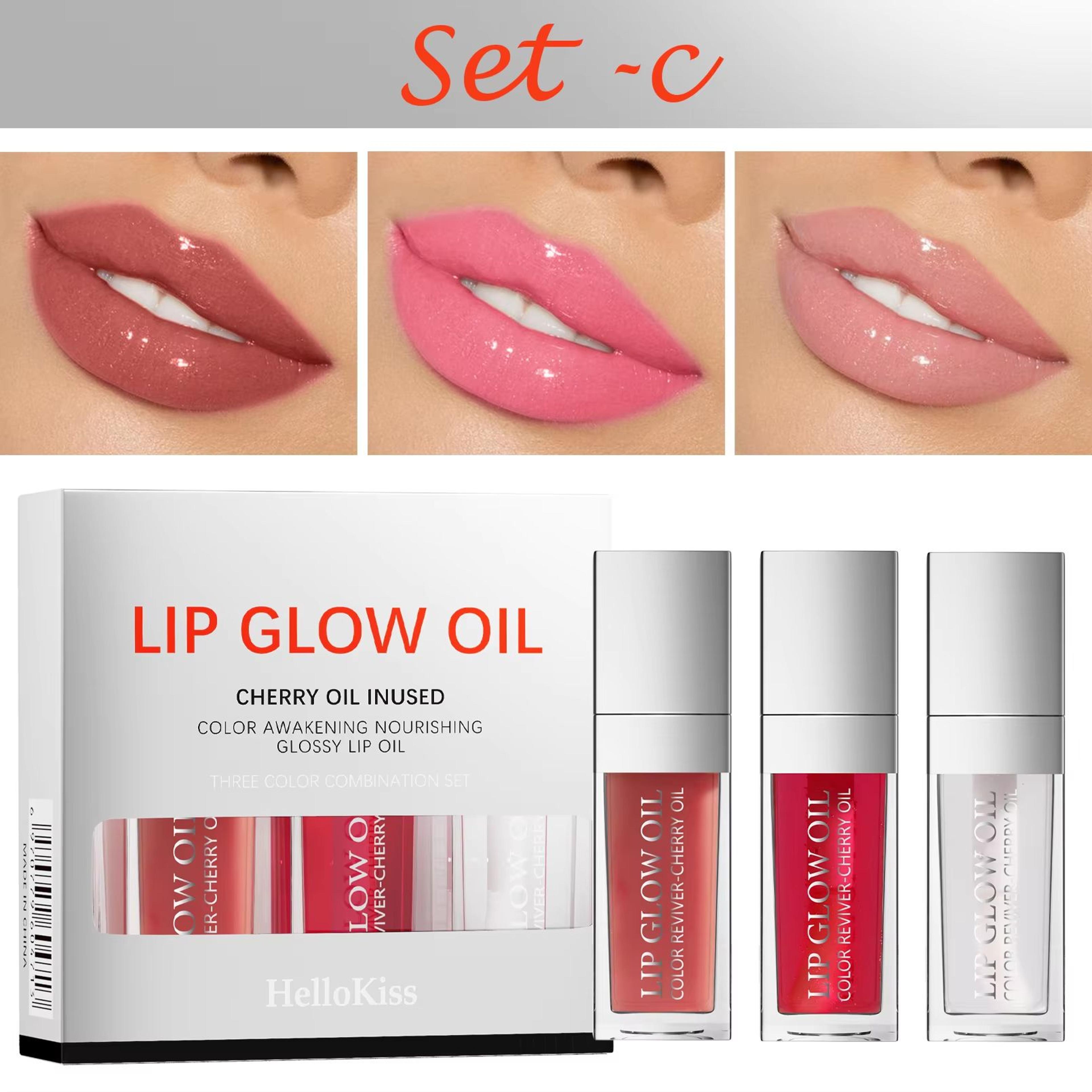 Crystal Jelly Lip Oil Set Hydrating Lip Plumper Gloss Tinted Lip Glow Collection 7