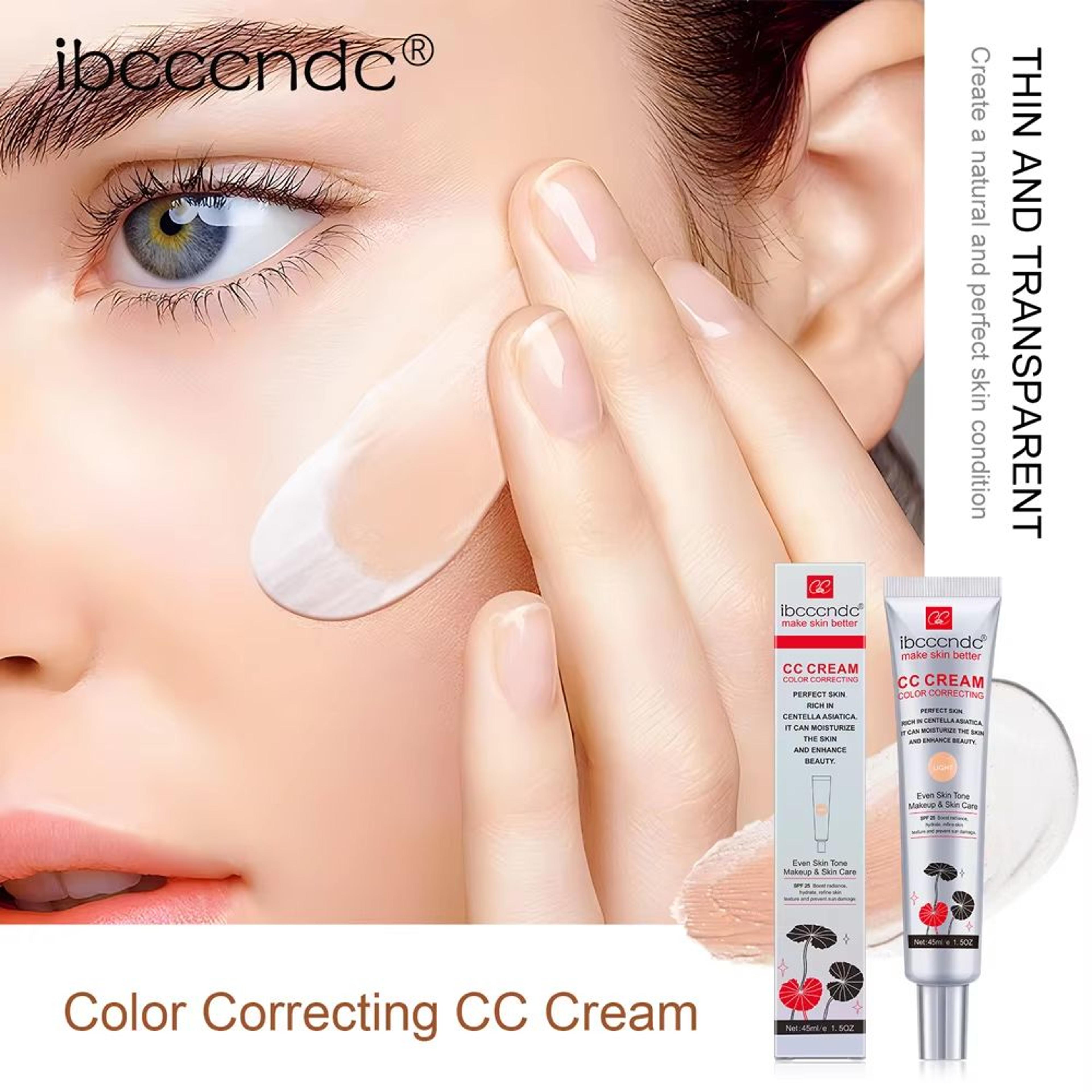 Waterproof CC Cream Moisturizing Color Correcting Cream Long Lasting Makeup Base 5