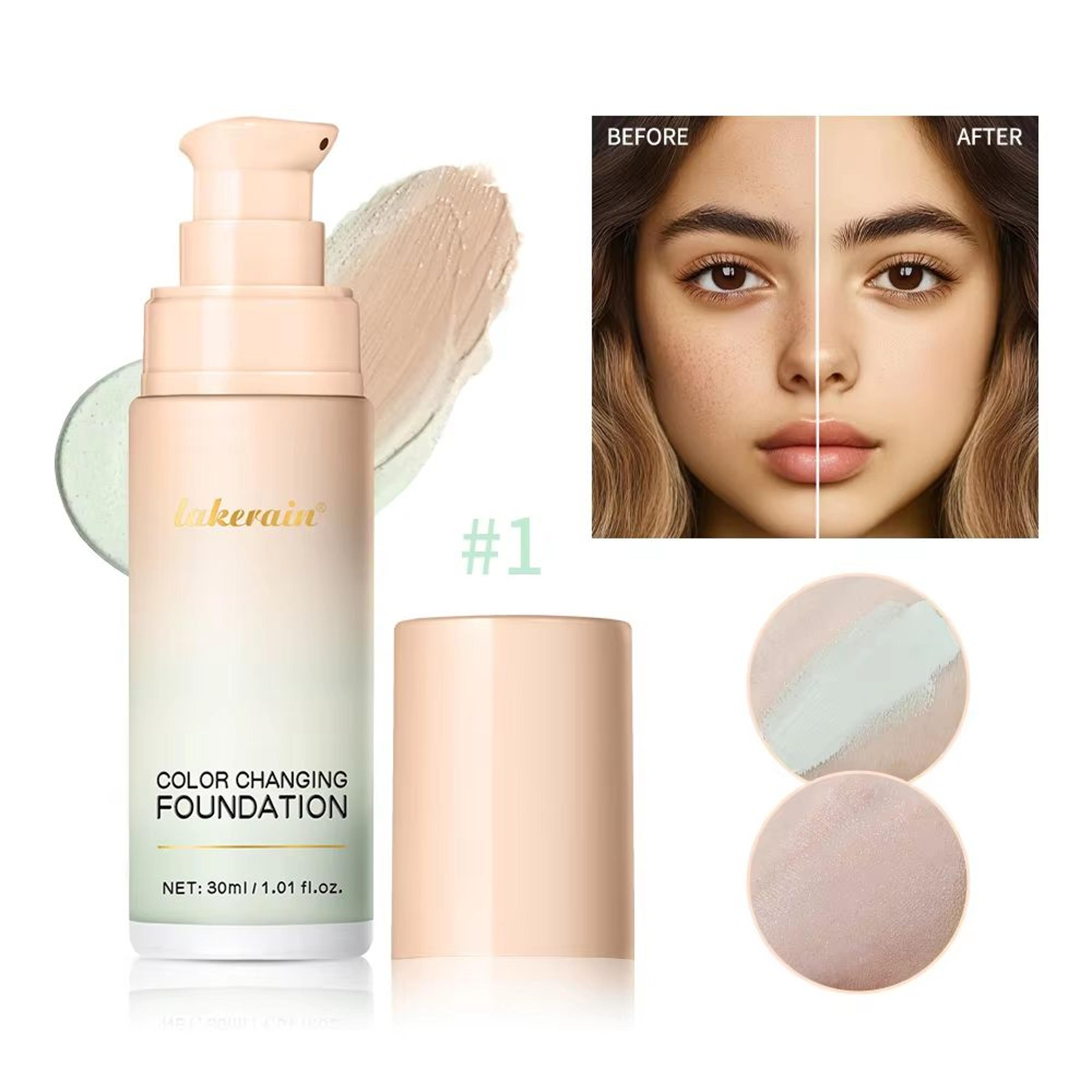 Magic Color Changing Foundation Liquid CC Cream Foundation Long Lasting Skin Tone Matching Base 7