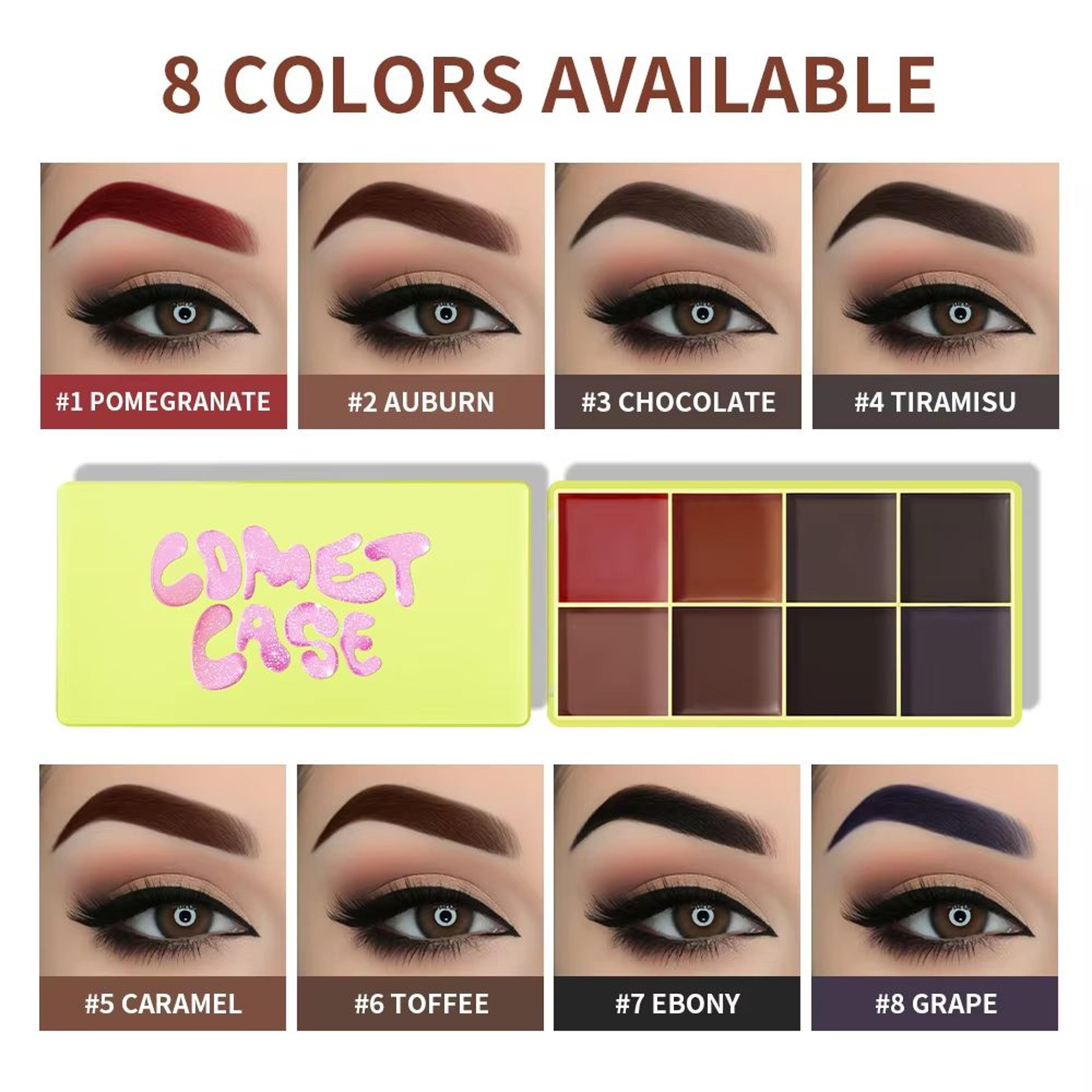 Curve Case Cream Blush Highlighter Palette Multi Use Eyebrow Cream Palette Matte  Shimmer Face Kit 8