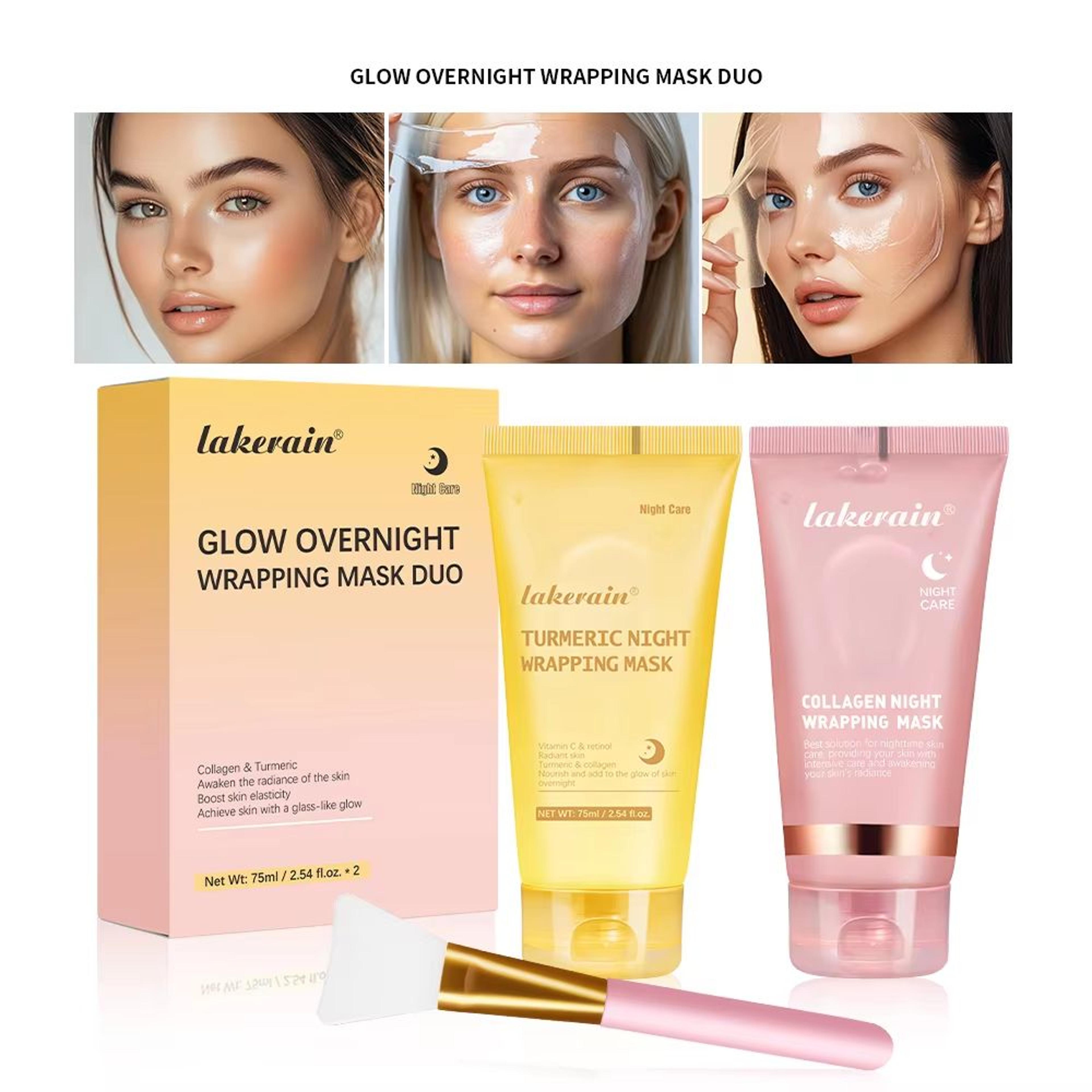 Korean Deep Collagen Peel Off Mask Anti Wrinkle Skin Tightening Face Mask Overnight Bio Wrap 9