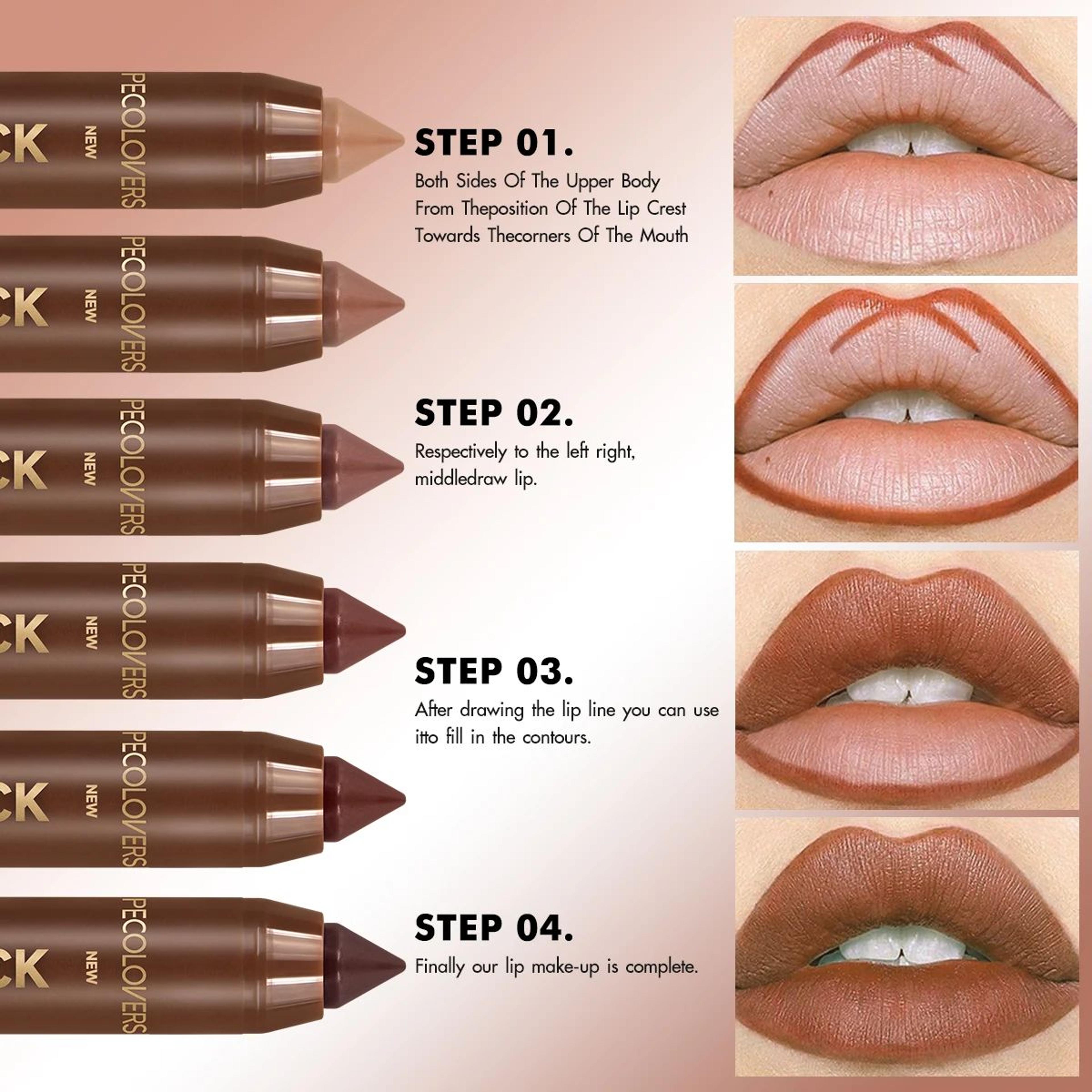 Fine Tip Matte Lip Liner Pen  Soft Mist Lip Contour Crayon 5