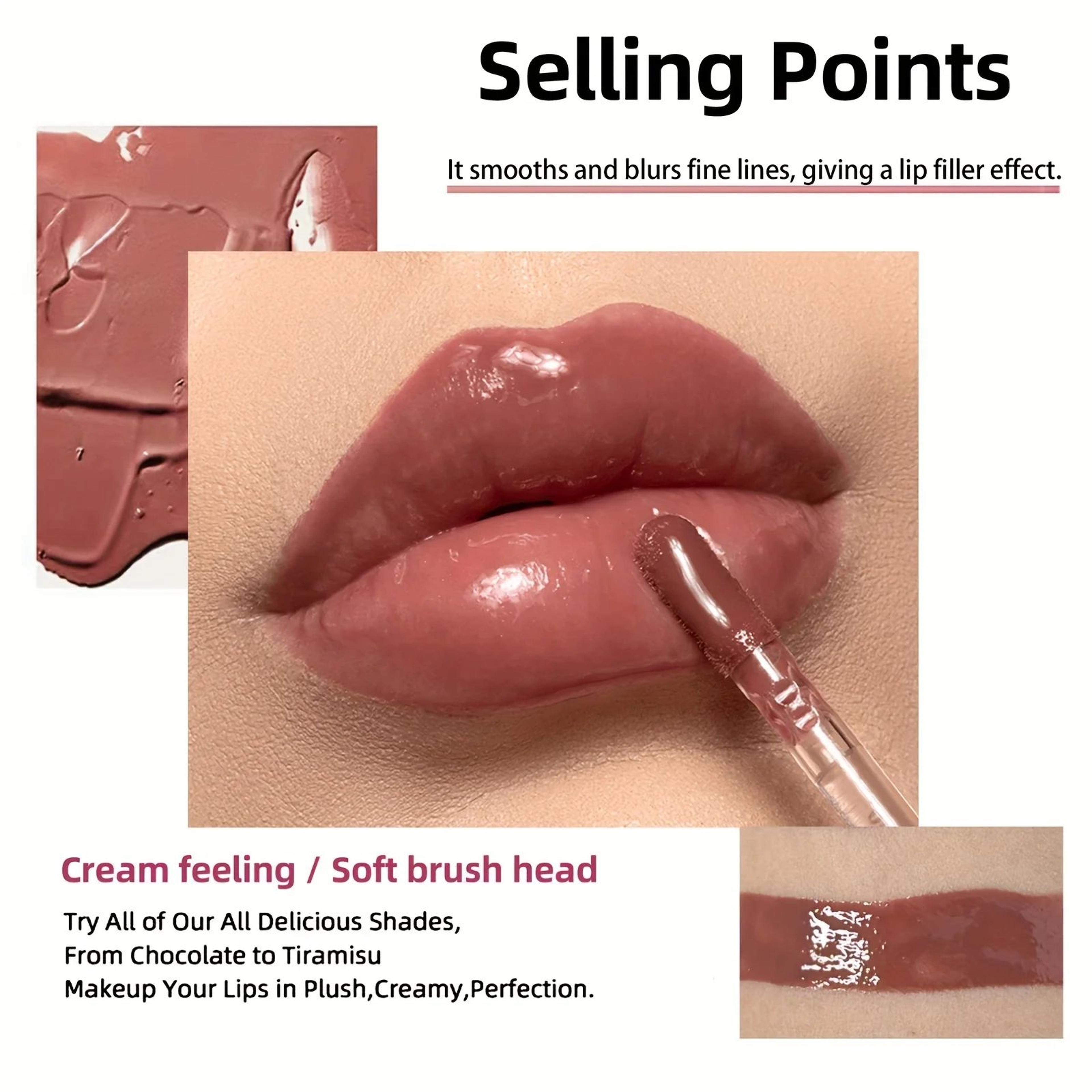 Hydrating Crystal Lip Oil  Plumping Tinted Gloss For Soft Shiny Lips 2