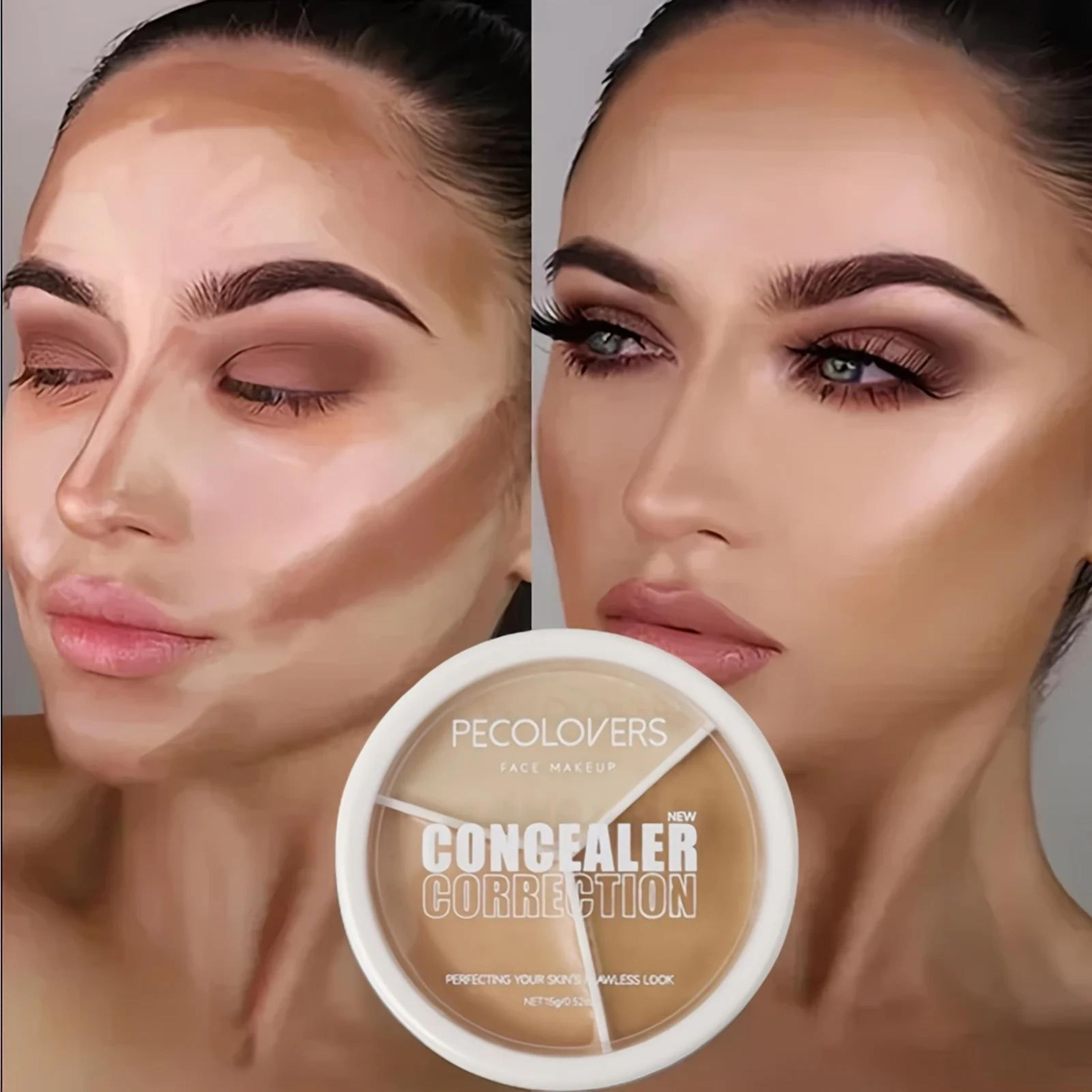 waterproof cream concealer palette – full coverage spot & dark circle corrector