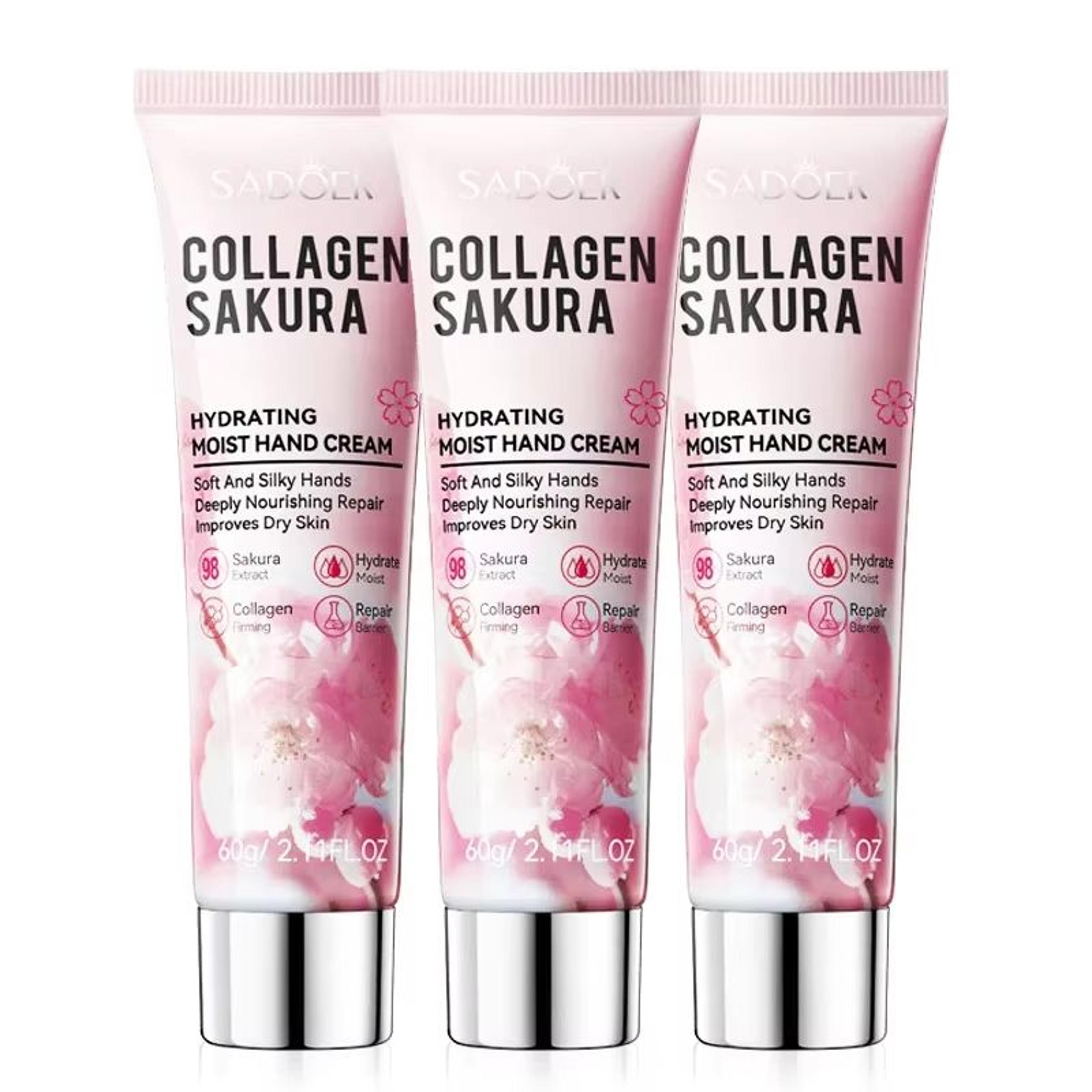 SADOER Sakura Hand Cream Hydrating Moisturizing Hand Cream For Brightening And Anti Aging Hand Care 5