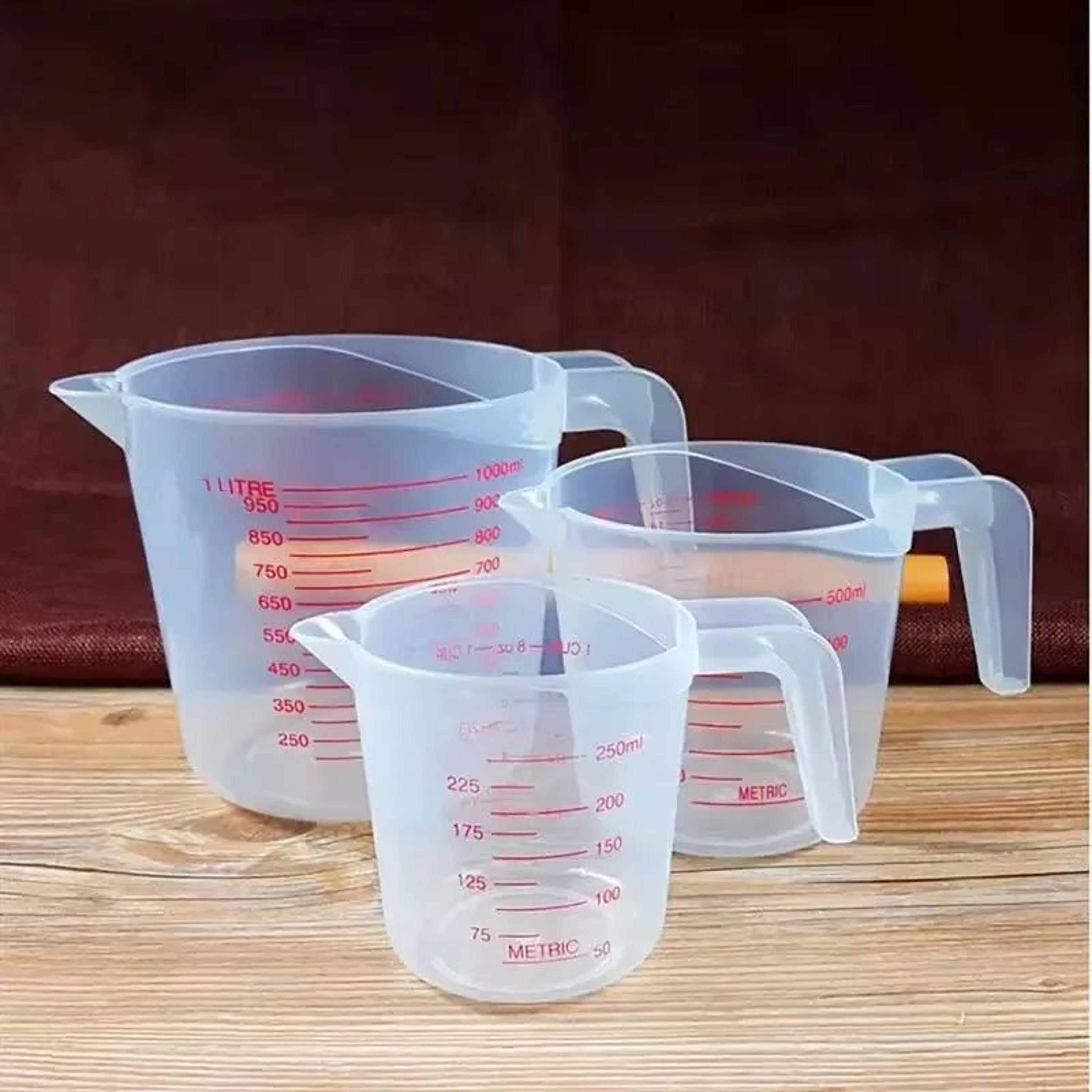 Clear Plastic Liquid Measuring Cup Beaker For Baking And Cooking 845 Fl Oz  1691 Fl Oz  3381 Fl Oz 3