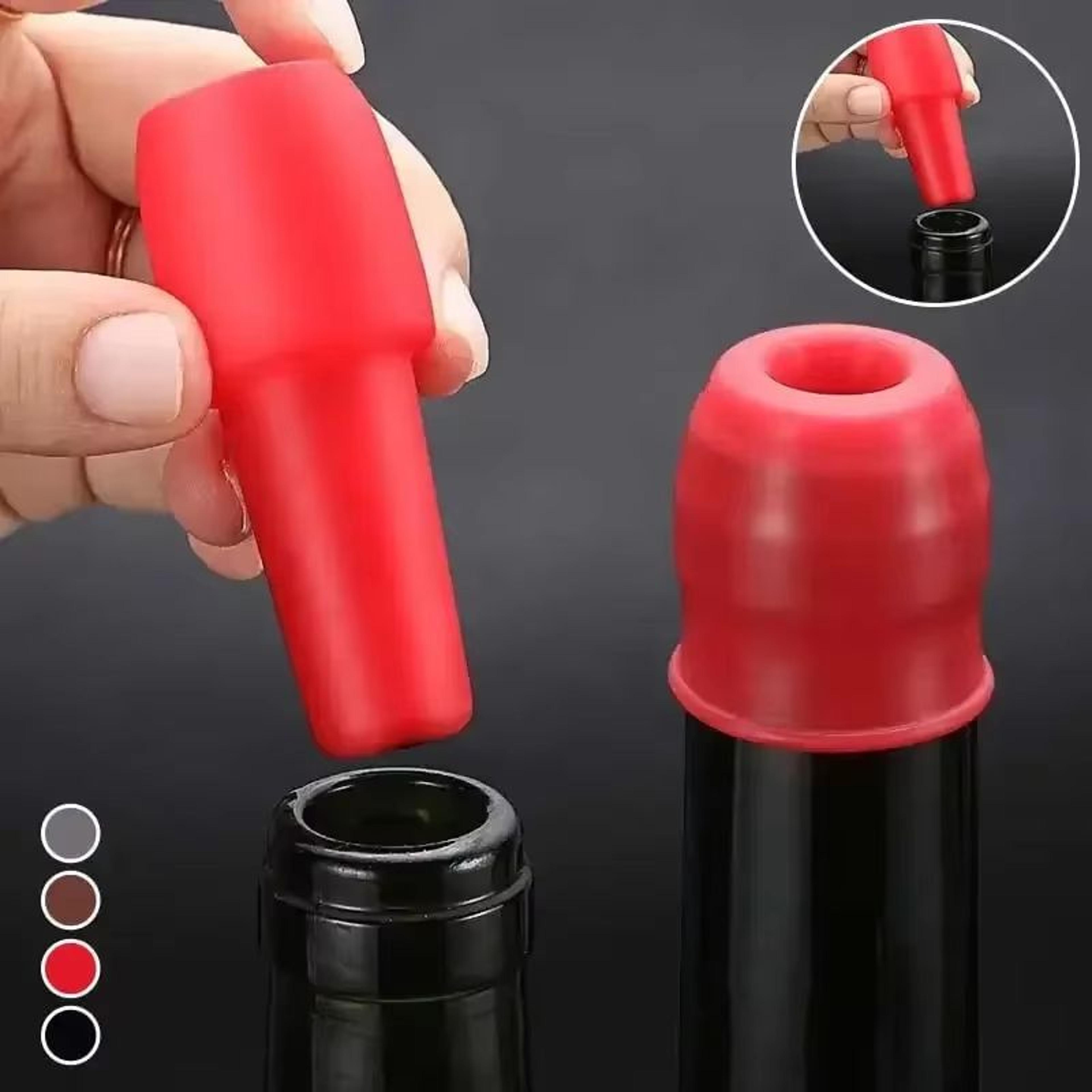 Universal Silicone Wine Bottle Stopper With Double Seal Leakproof Cap 3
