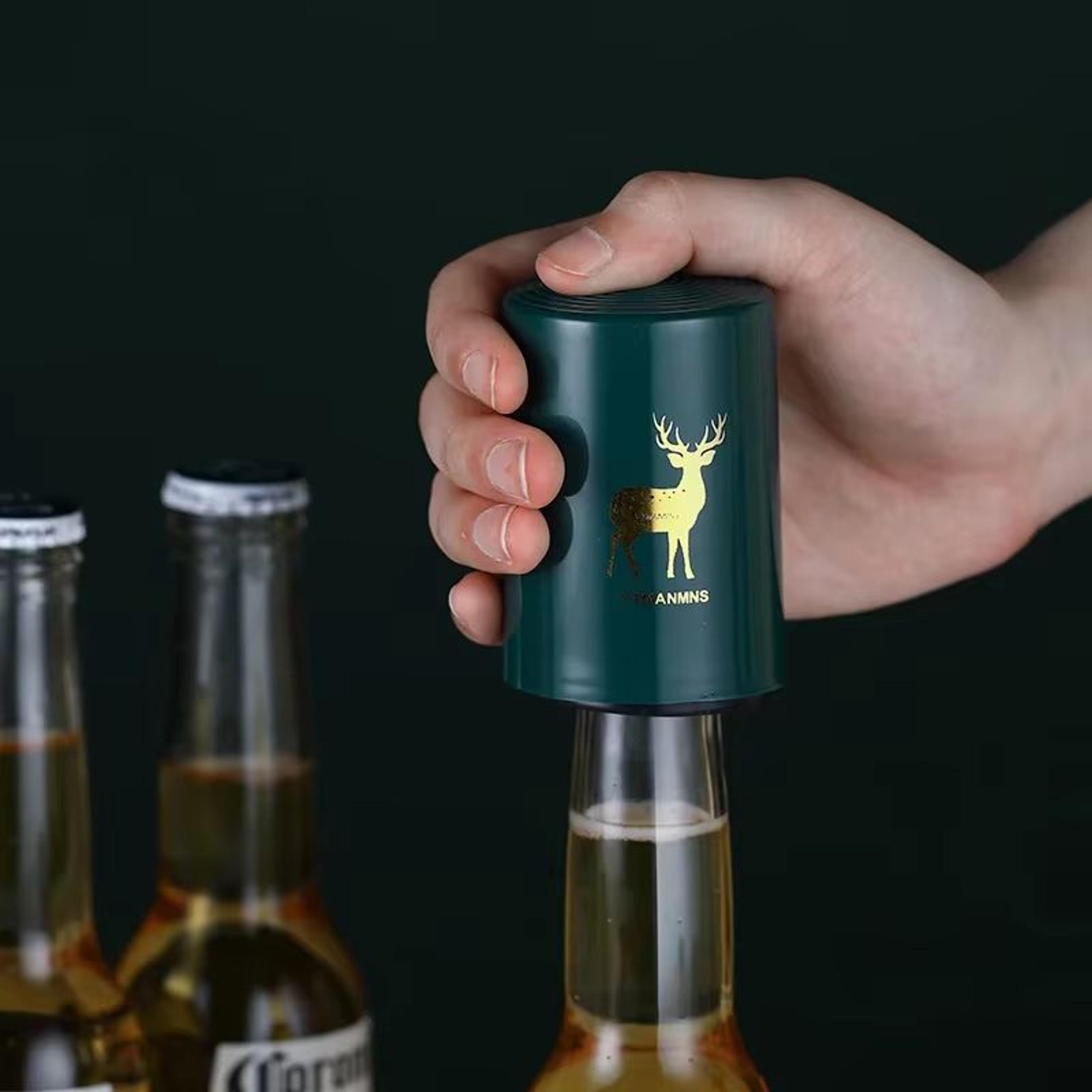 Magnetic Automatic Beer Bottle Opener  Stainless Steel Push Down Bottle Opener Tool 1
