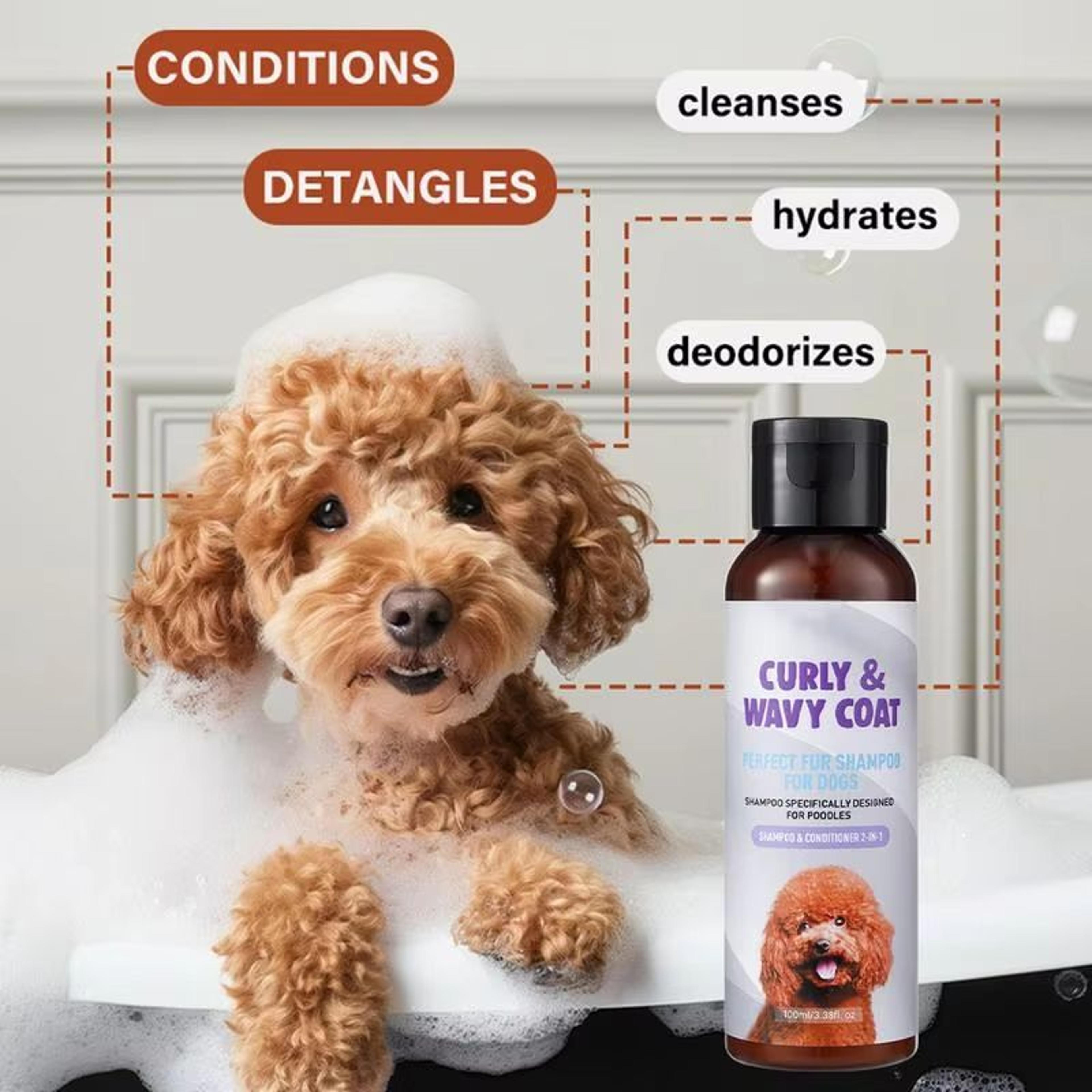 Pet Shampoo For Cats And Dogs Curly Coat Care For Sensitive Skin 338 Fl Oz 4
