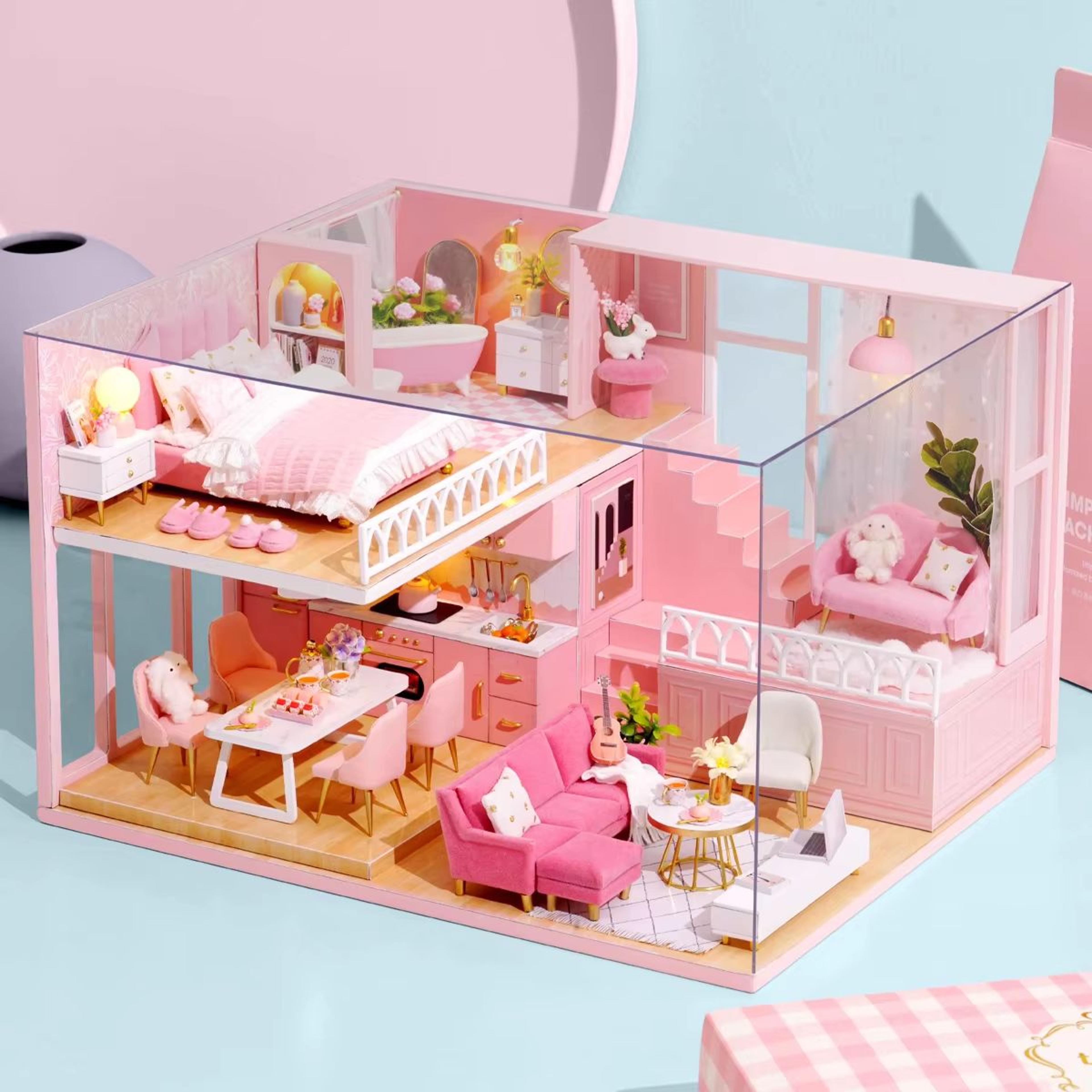 Princess Room DIY Miniature Dollhouse Kit Handmade Wooden Mini House With Furniture 2
