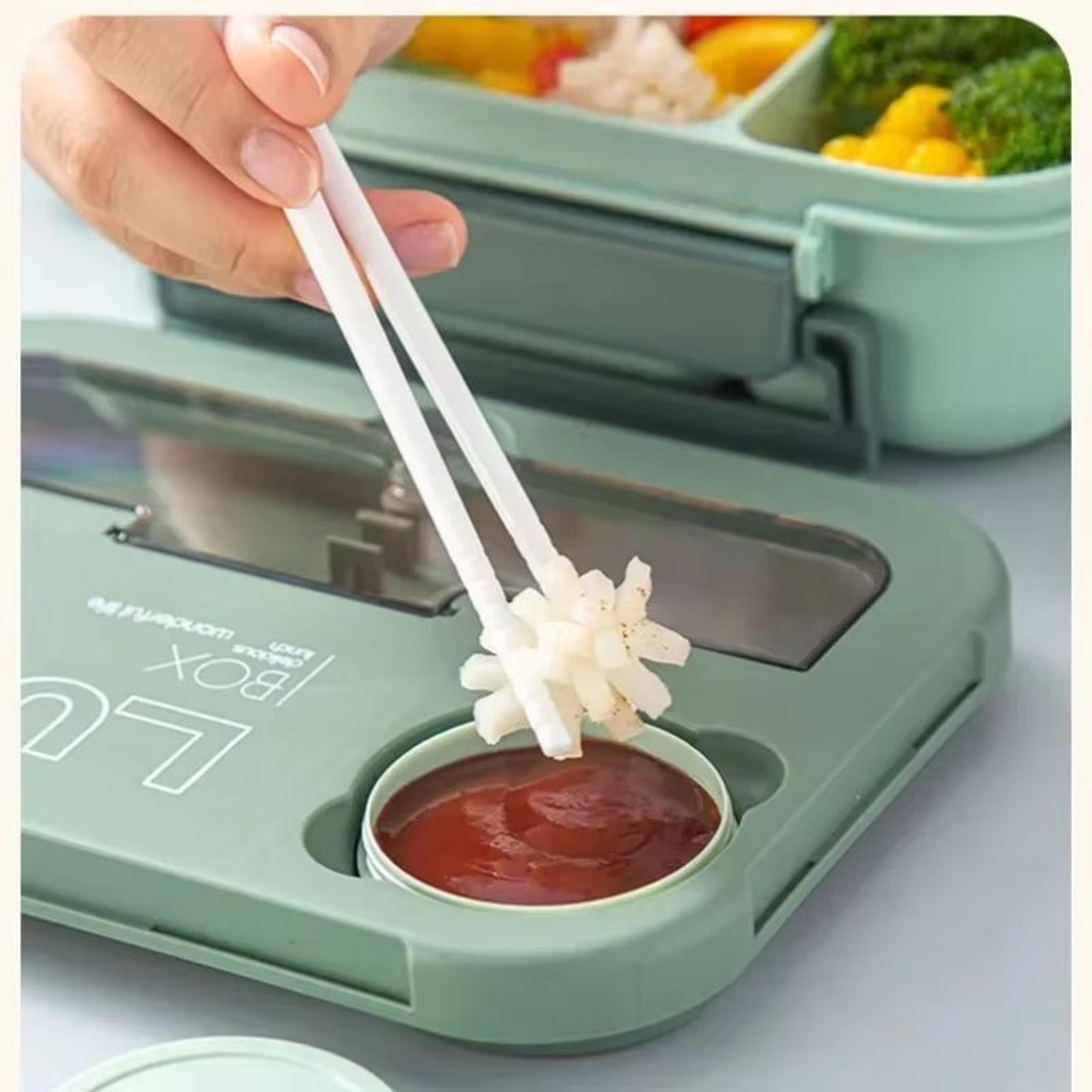 4396 Fl Oz Compartment Bento Lunch Box With Fork And Spoon Microwave Safe Portable Food Container 3