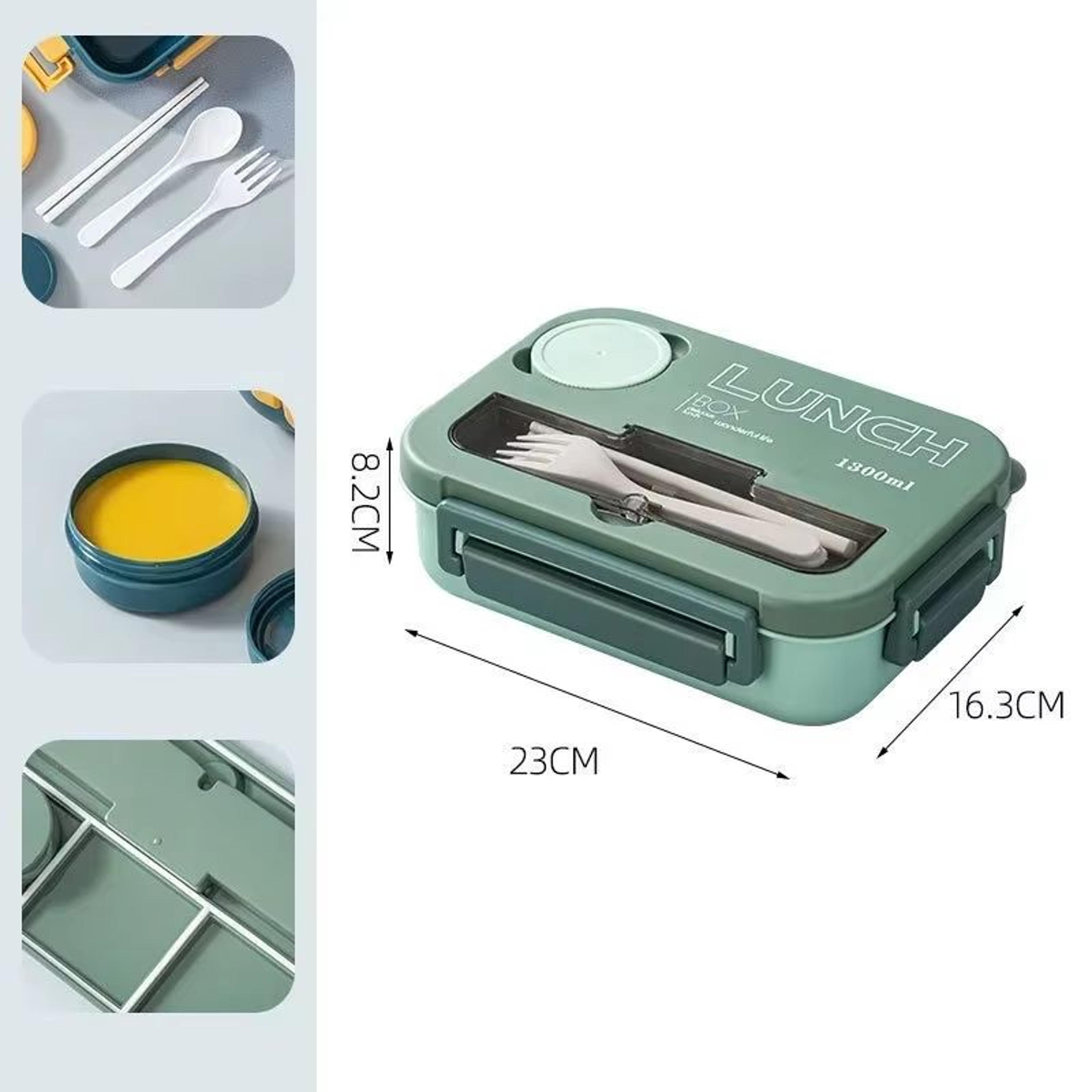 4396 Fl Oz Compartment Bento Lunch Box With Fork And Spoon Microwave Safe Portable Food Container 6