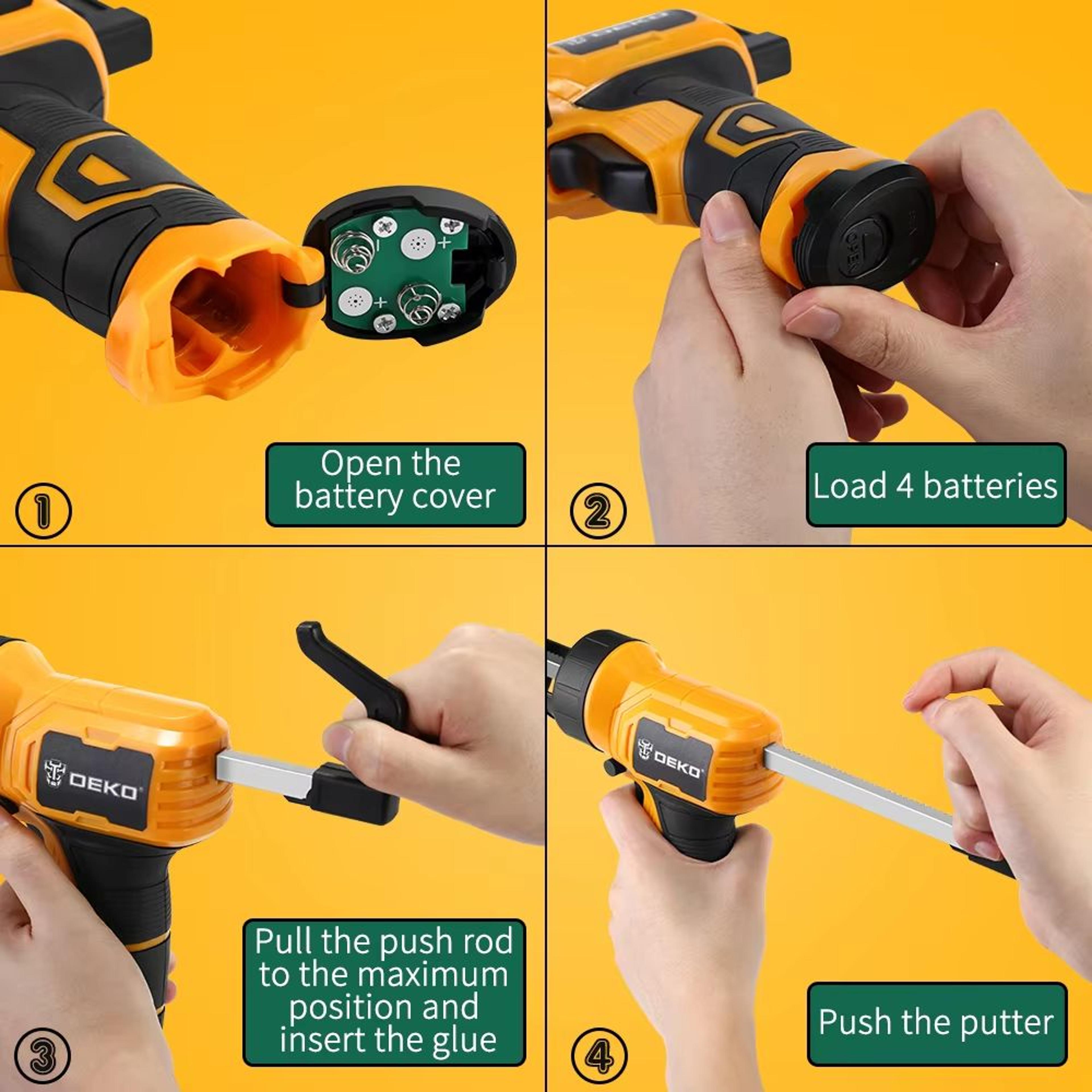 DEKO Automatic Electric Hot Melt Glue Gun For Waterproof Seams And DIY Repairs 3