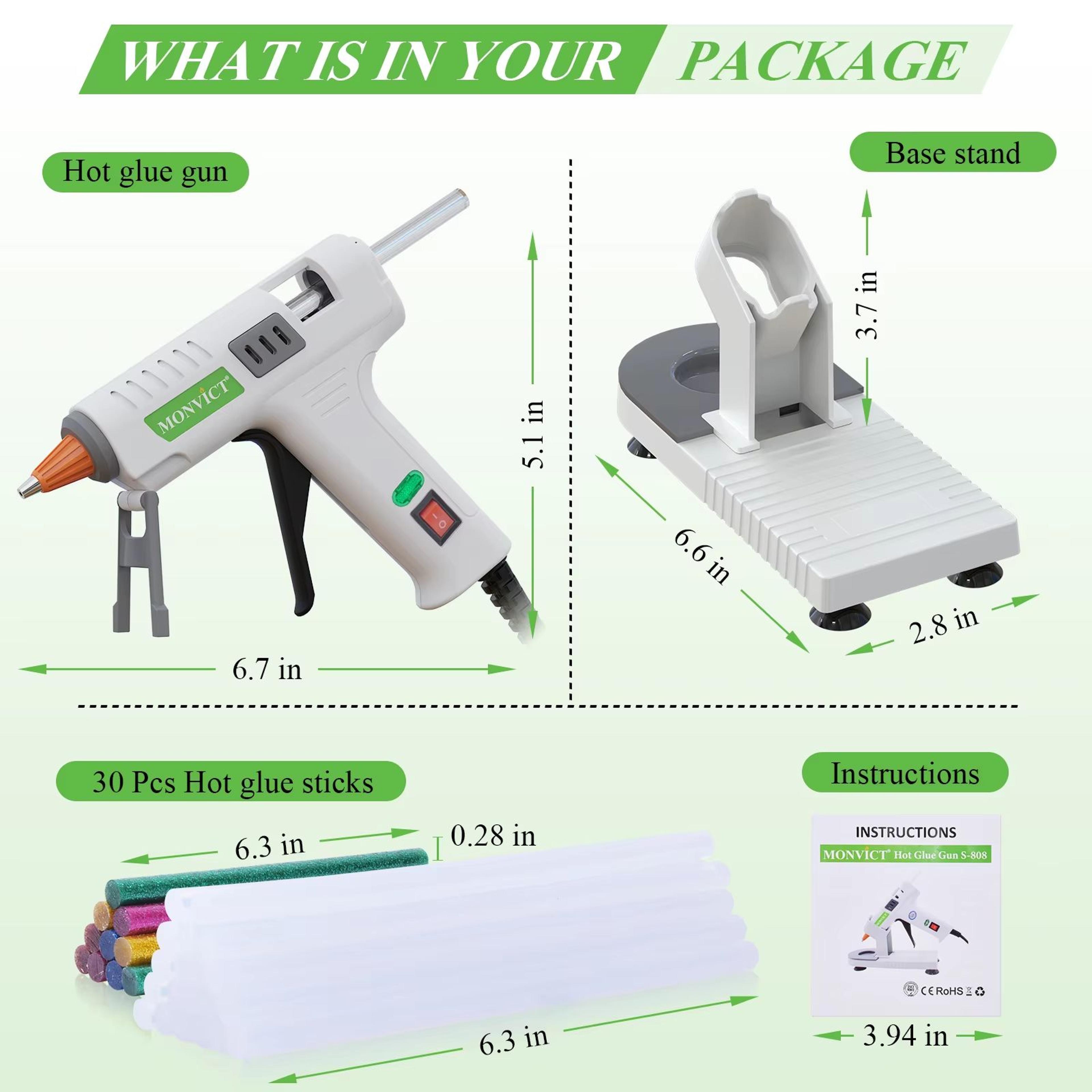 MONVICT 40W Hot Glue Gun Kit With Stand And 30 Glue Sticks  Fast Heating Craft Glue Gun For DIY Rep 1