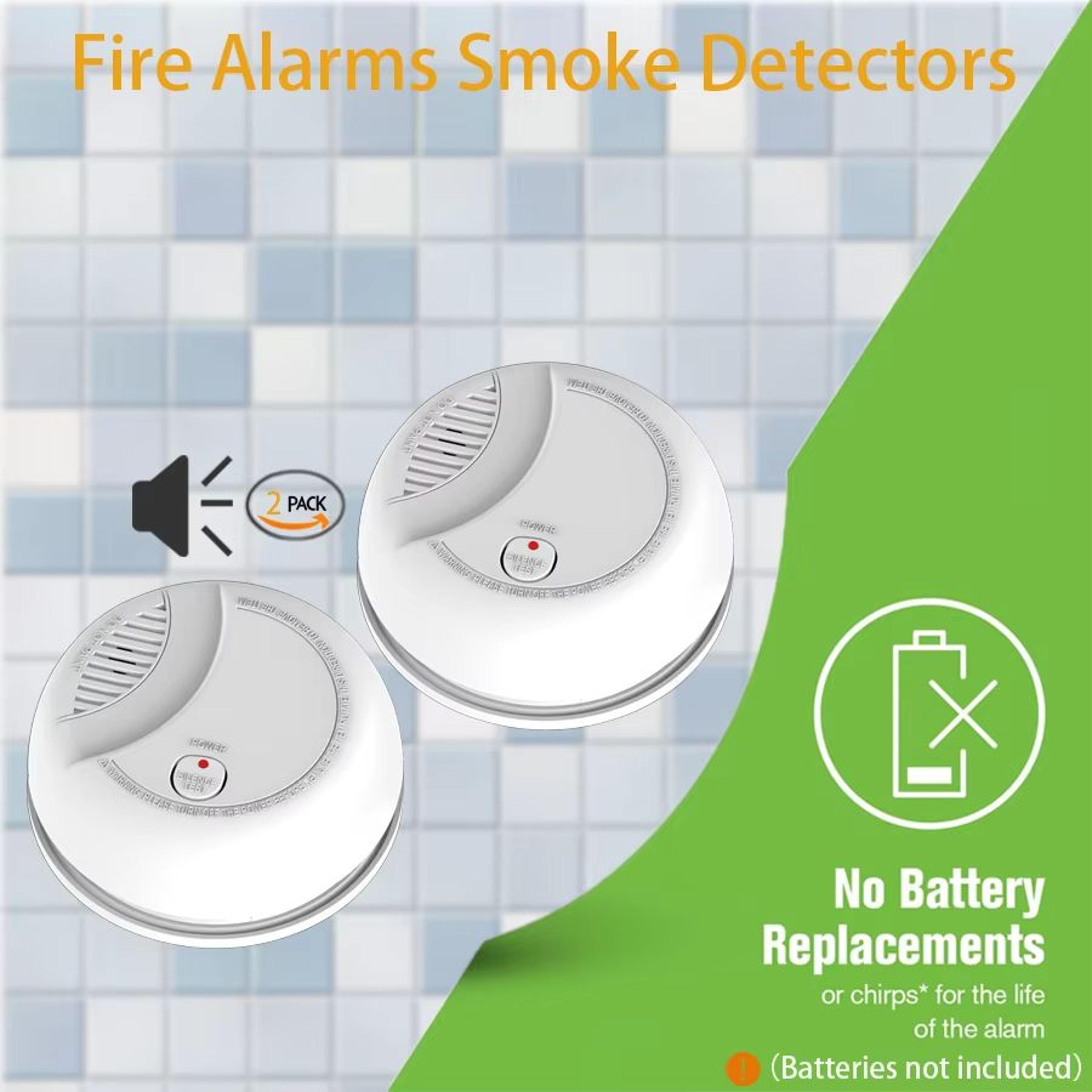 Battery Operated Photoelectric Smoke Detector With 85dB Alarm LED Indicator  Test Button  Ceiling M 6