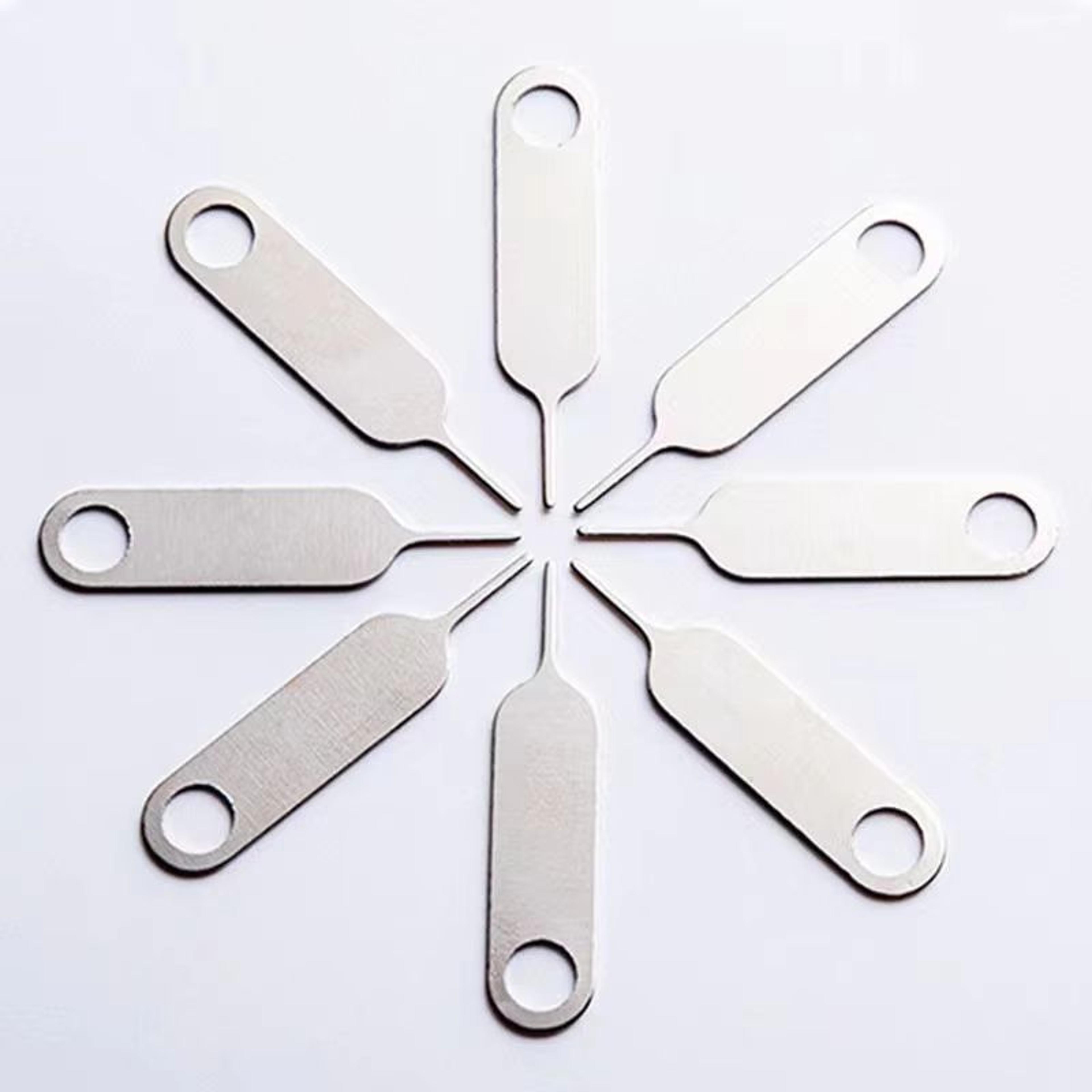 10PCS Universal SIM Card Tray Ejector Tool Set  AntiLost SIM Ejector Pin Needles For IPhone Android 0