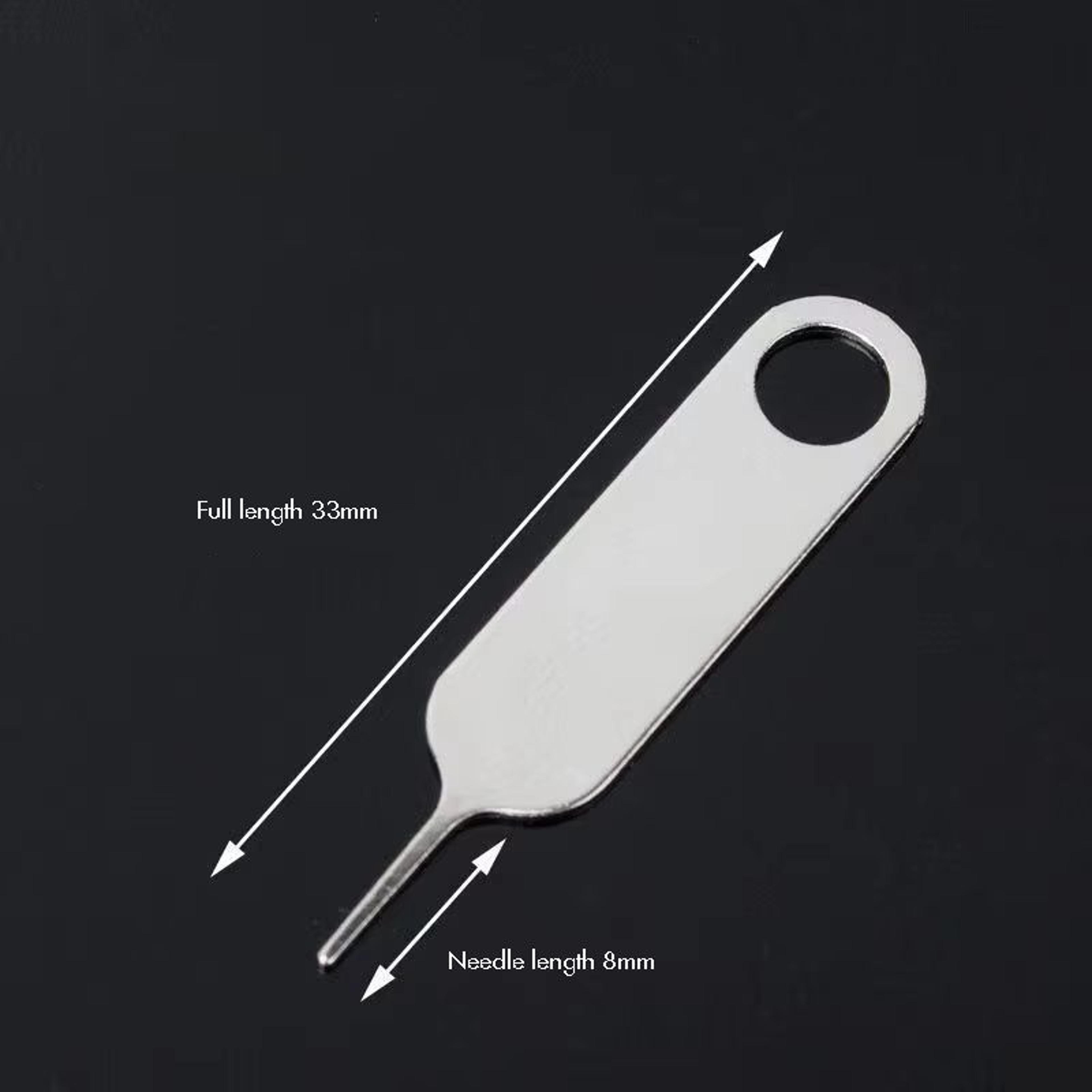 10PCS Universal SIM Card Tray Ejector Tool Set  AntiLost SIM Ejector Pin Needles For IPhone Android 4