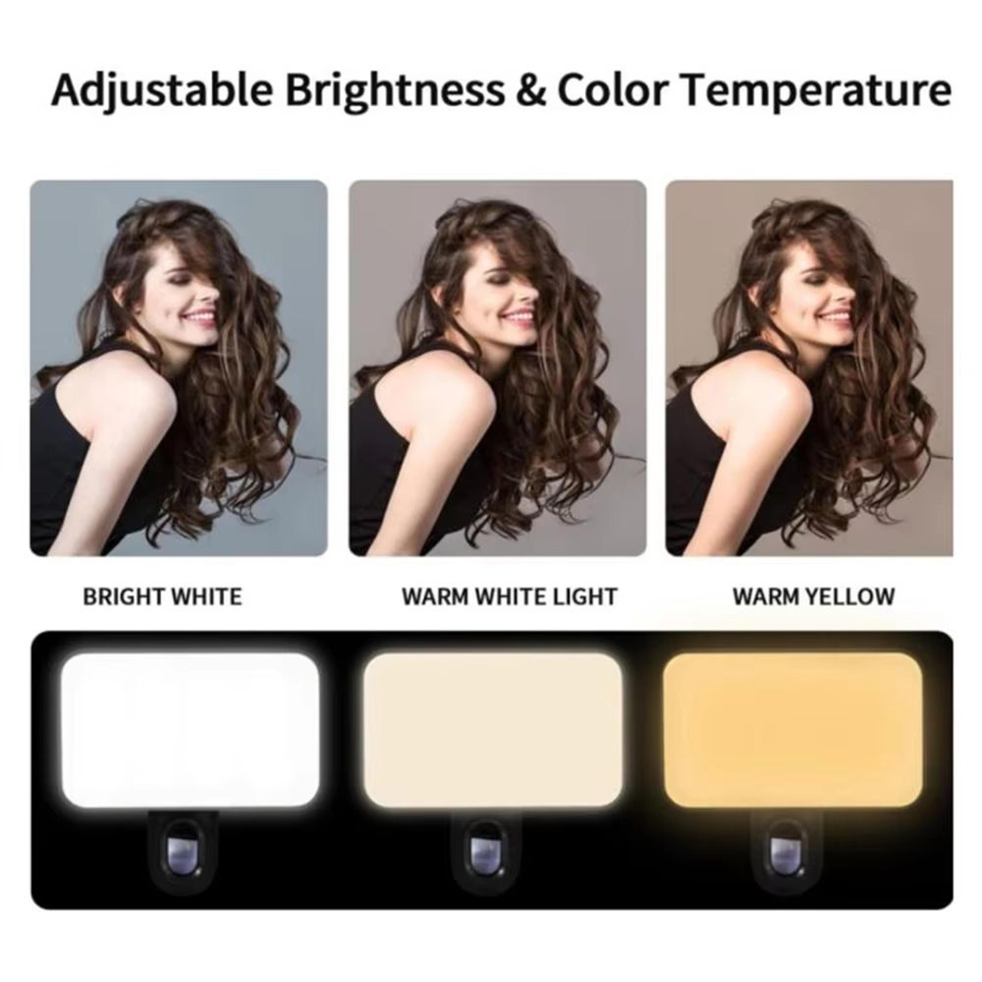 Portable Selfie Fill Light Clip On Rechargeable LED Ring Light For Phone And Laptop 2