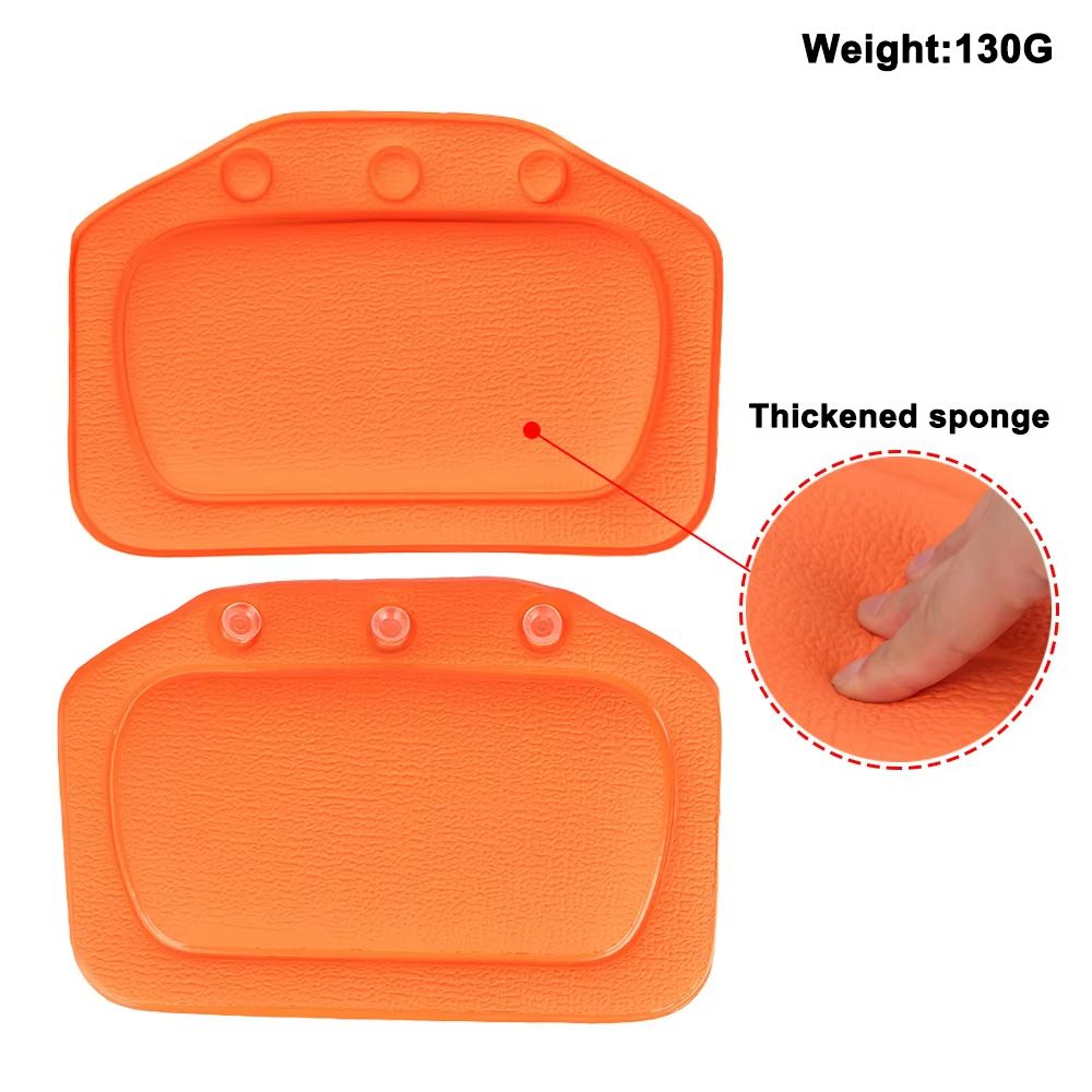 Soft Spa Bath Pillow Non Slip Bathtub Neck Support Pillow With Suction Cups 130G 3