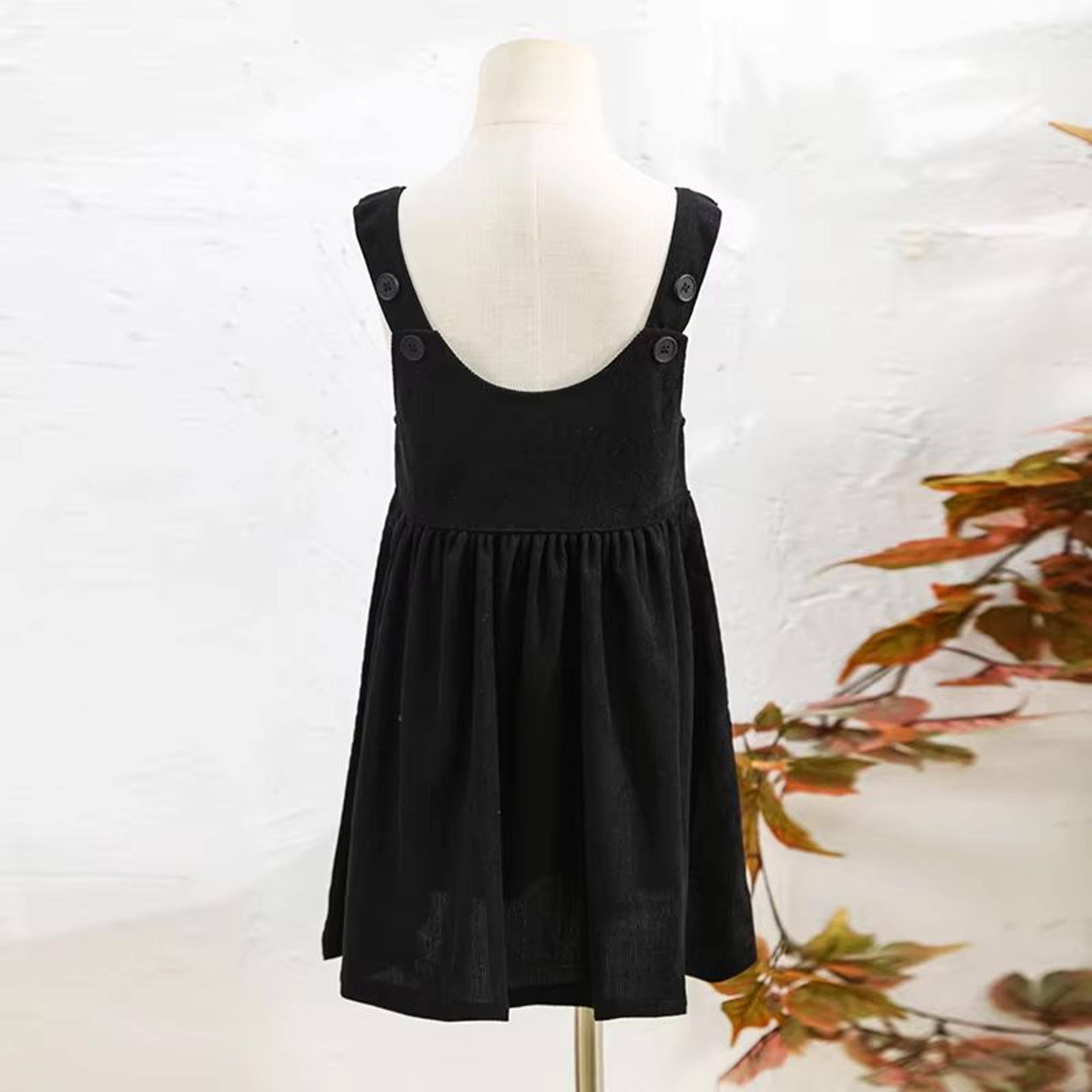 Retro Girls Corduroy Dress Adjustable Strap Toddler Pinafore Dress Sleeveless Casual Kids Corduroy  6