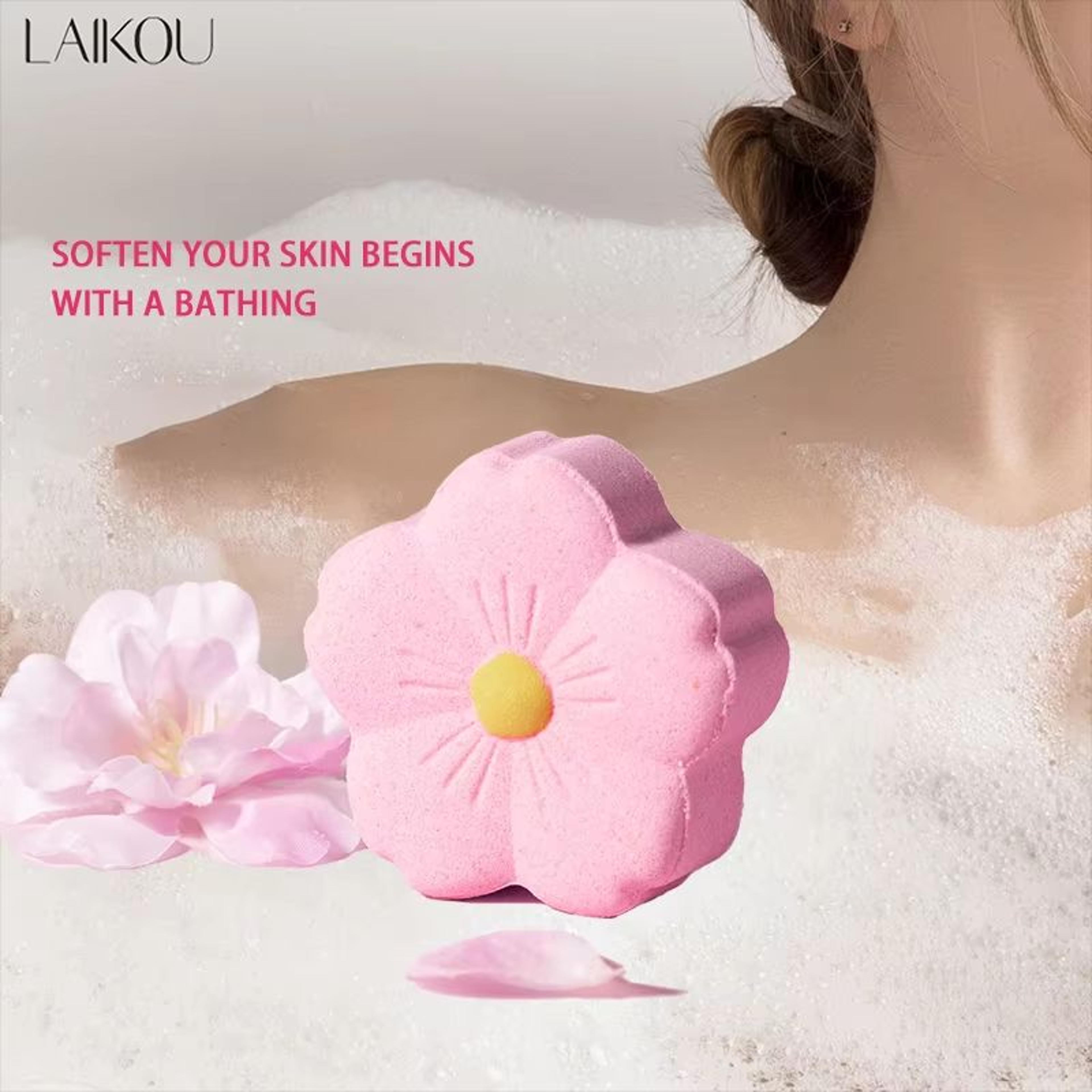 laikou aromatherapy bath bomb spa exfoliating bath salt ball moisturizing bubble bath bomb