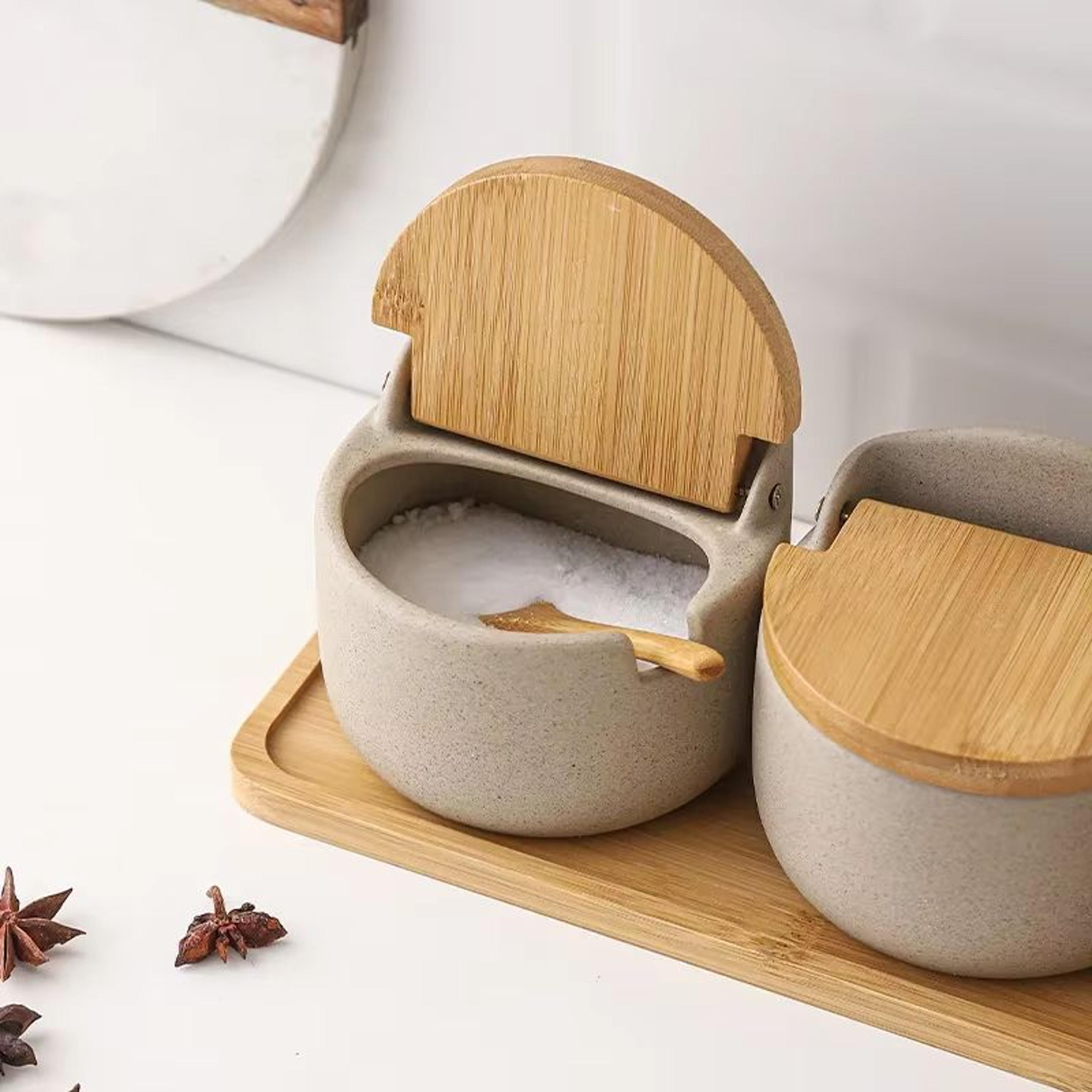 Japanese Style Ceramic Seasoning Jar Set Pottery Salt And Sugar Container Kitchen Condiment Storage 3
