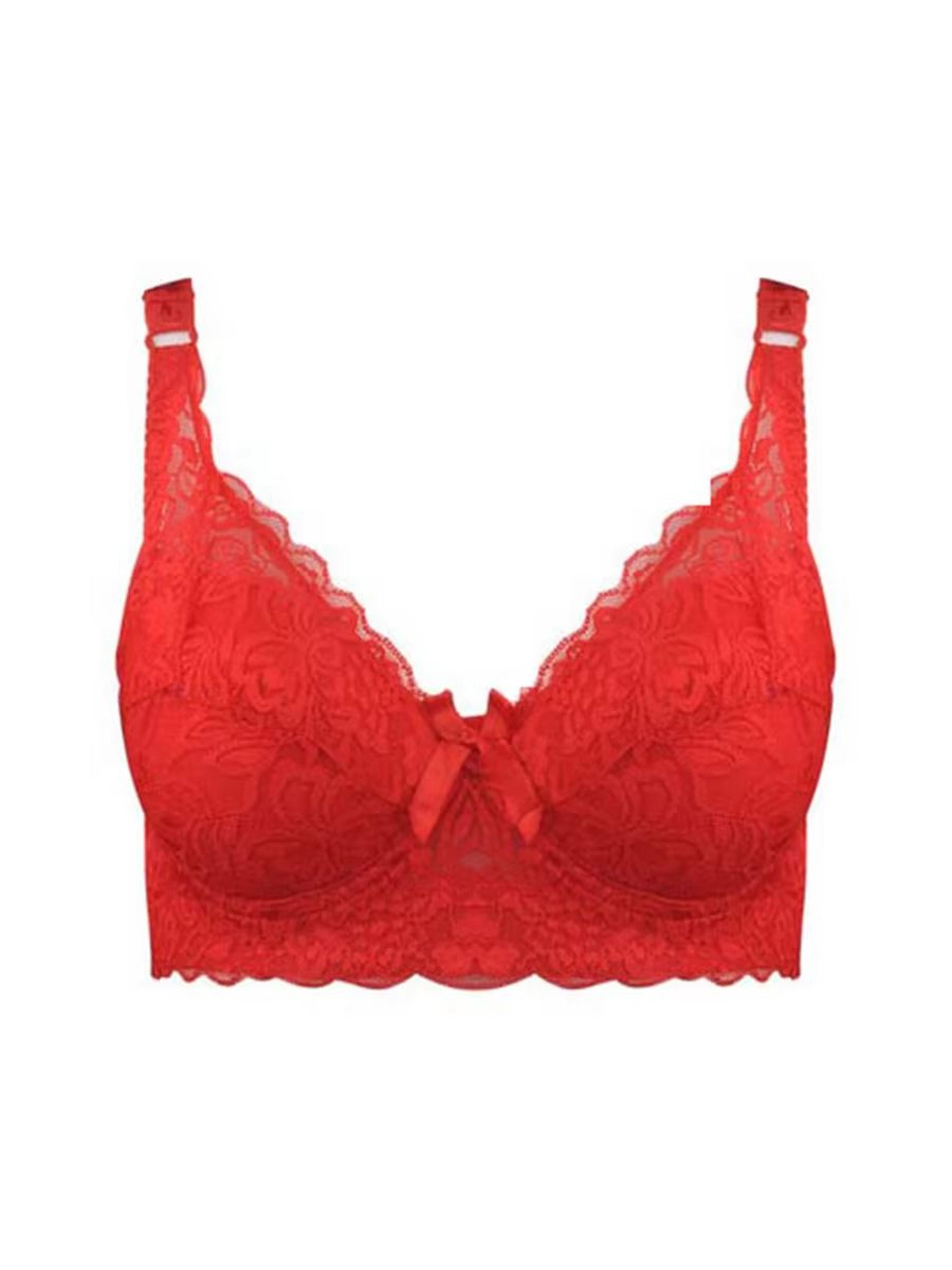 Plus Size Wireless Lace Bra Full Coverage Thin Cup Adjustable Bra Soft Comfort Bra For B C D Cups 13