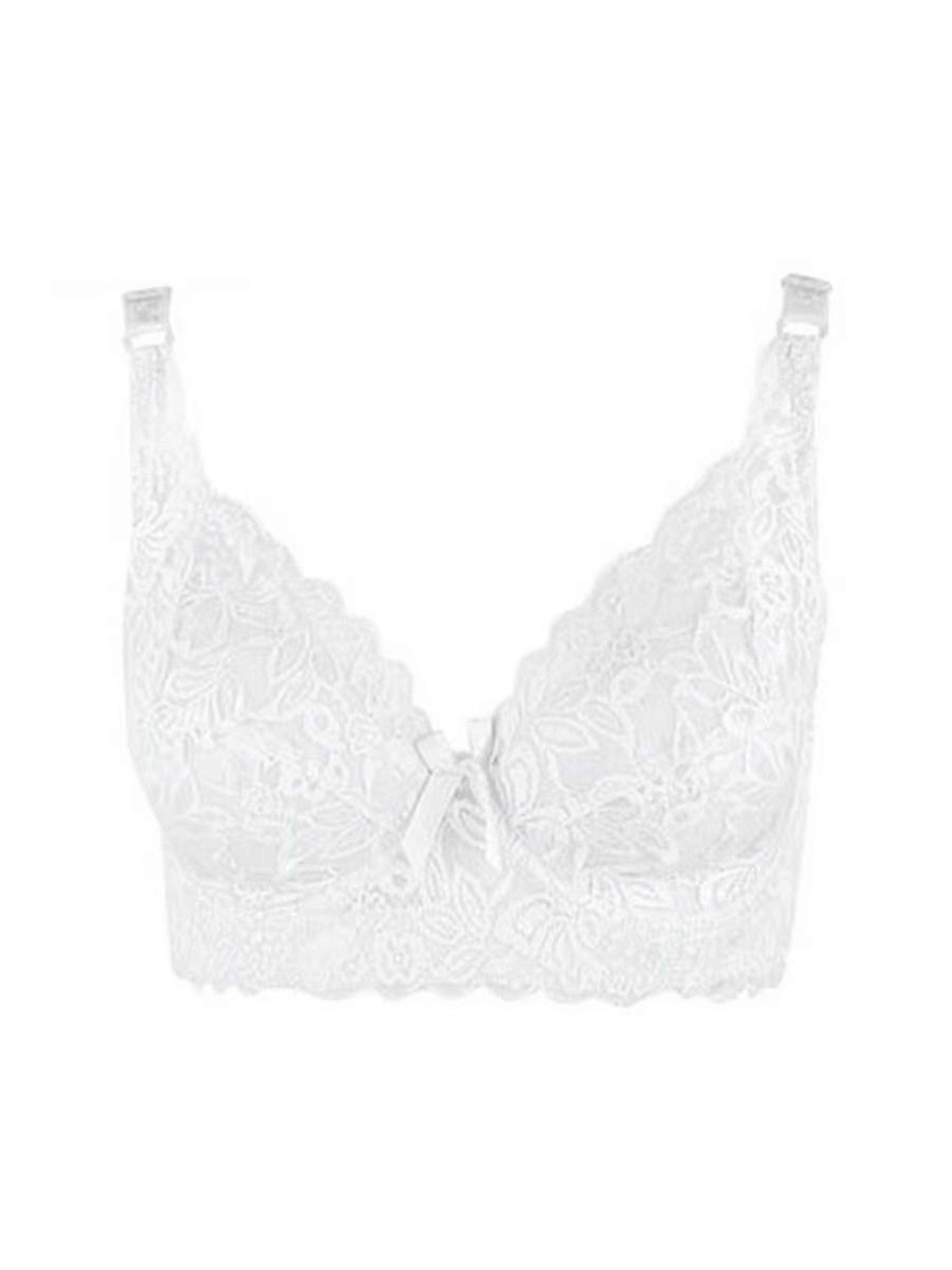 Plus Size Wireless Lace Bra Full Coverage Thin Cup Adjustable Bra Soft Comfort Bra For B C D Cups 14