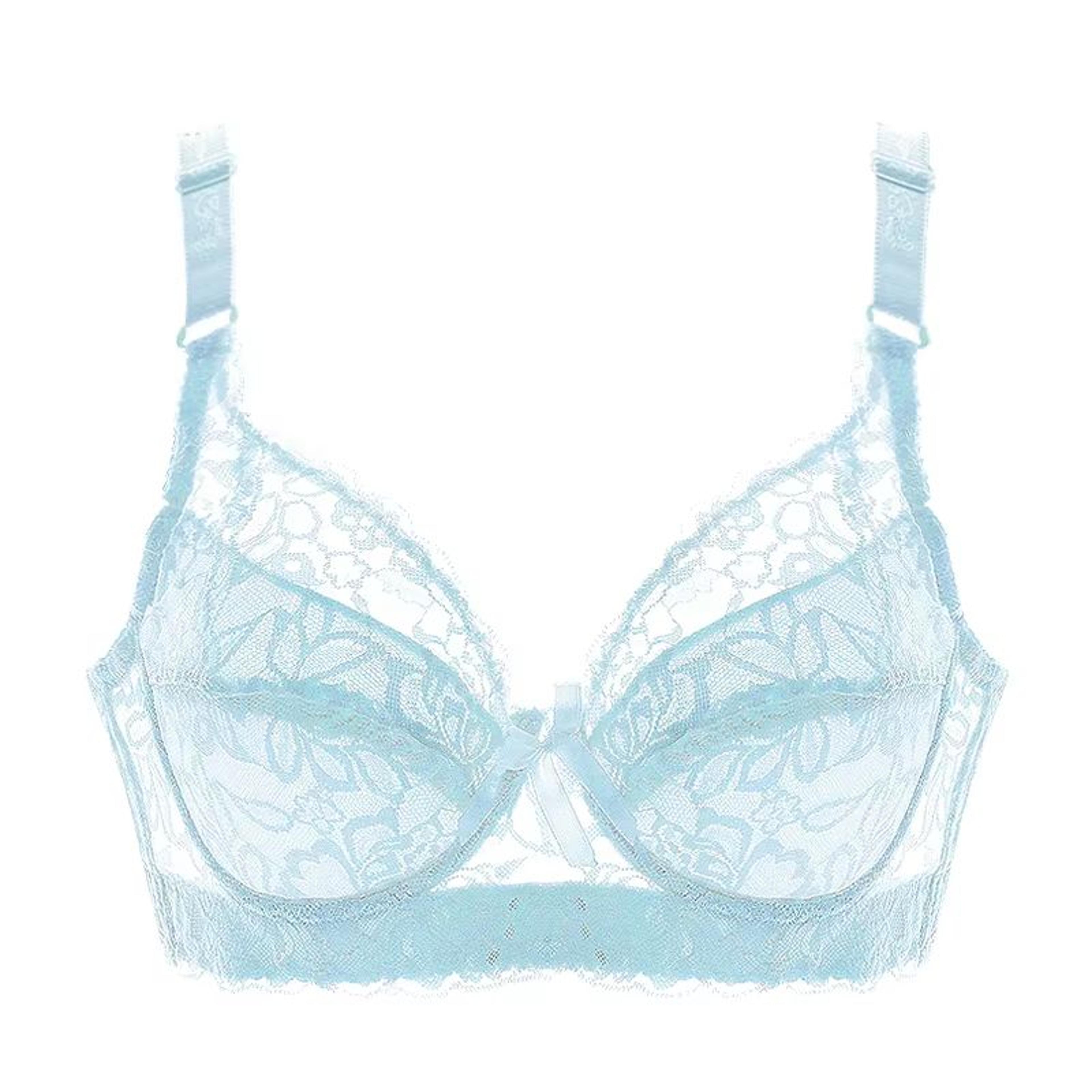 Plus Size Wireless Lace Bra Full Coverage Thin Cup Adjustable Bra Soft Comfort Bra For B C D Cups 15