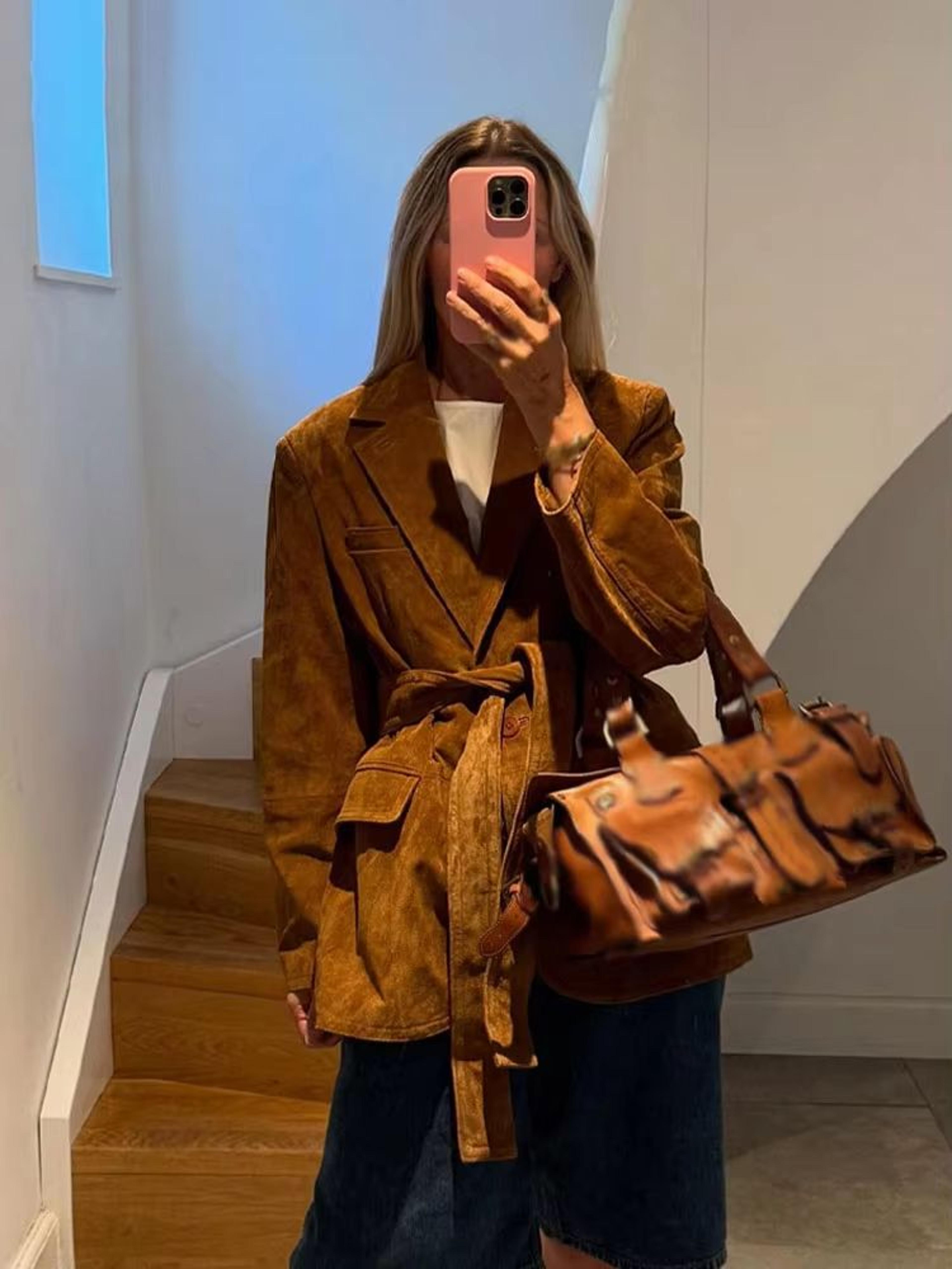 elegant women casual autumn coat lace up detail turn down collar jacket long sleeve button pocket jacket