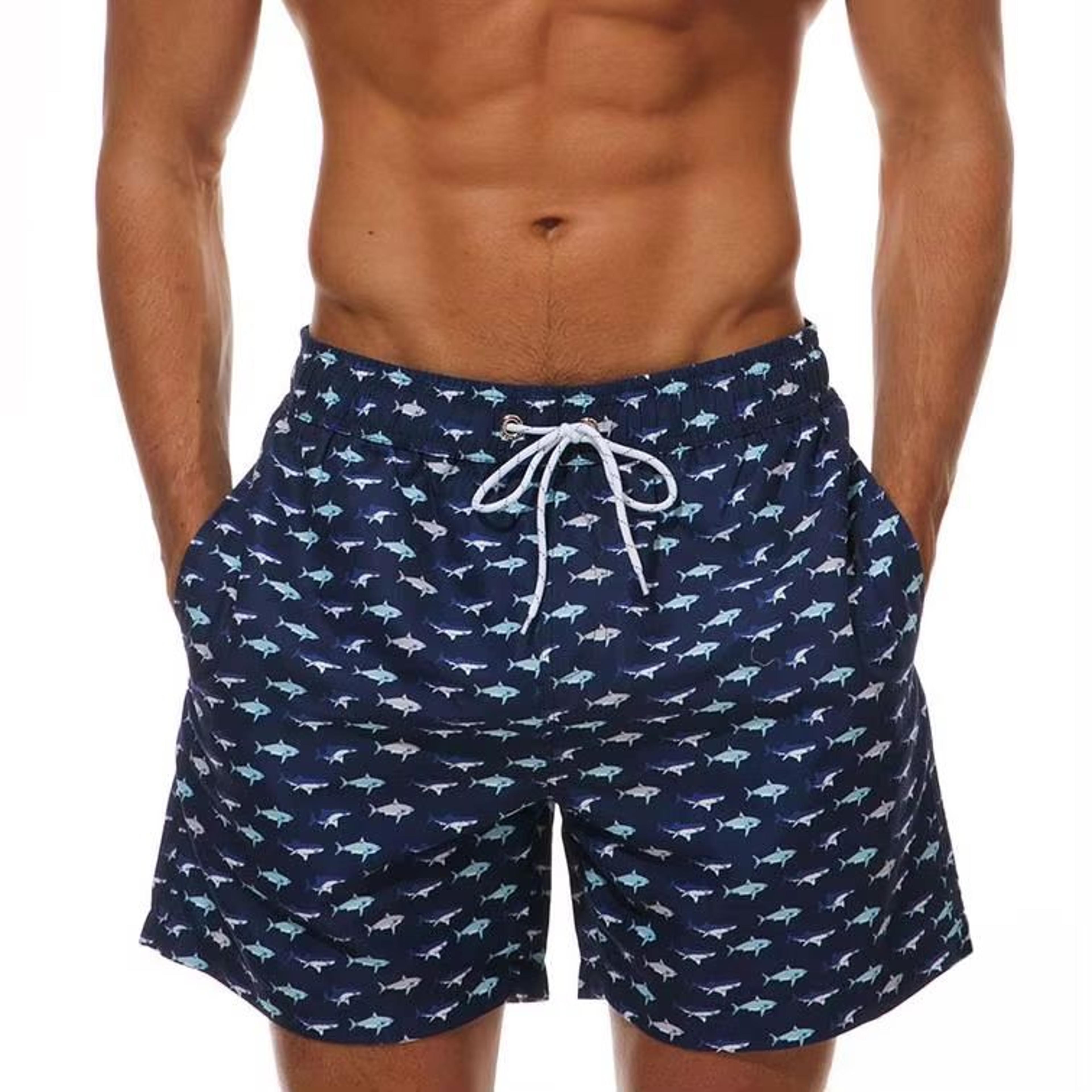 DATIFER Mens Beach Print Swim Shorts  Quick Dry Surf Swim Trunks With Pockets 14