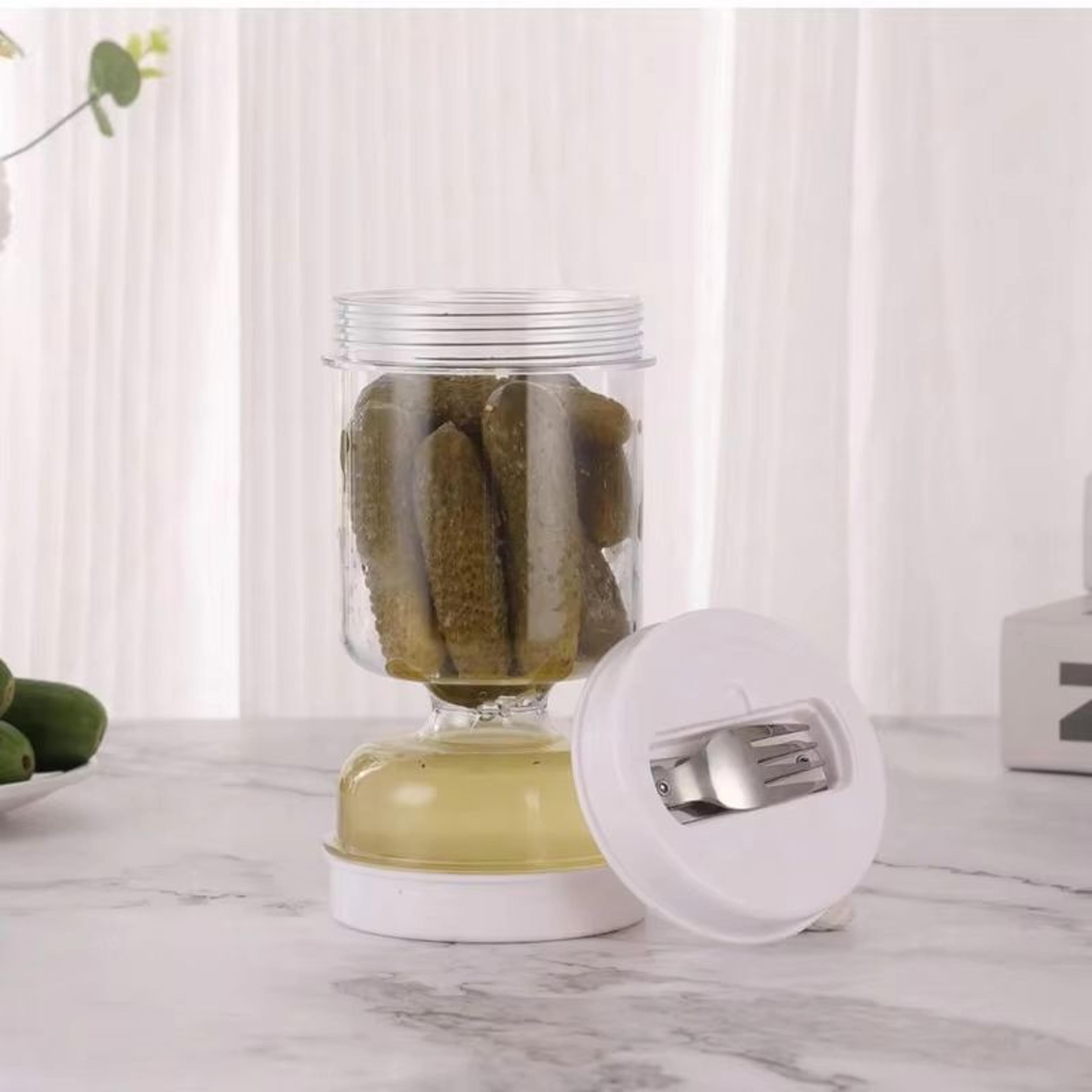 FlipDrain Dry  Wet Separation Pickle Jar Kitchen Fermentation  Storage Container 4