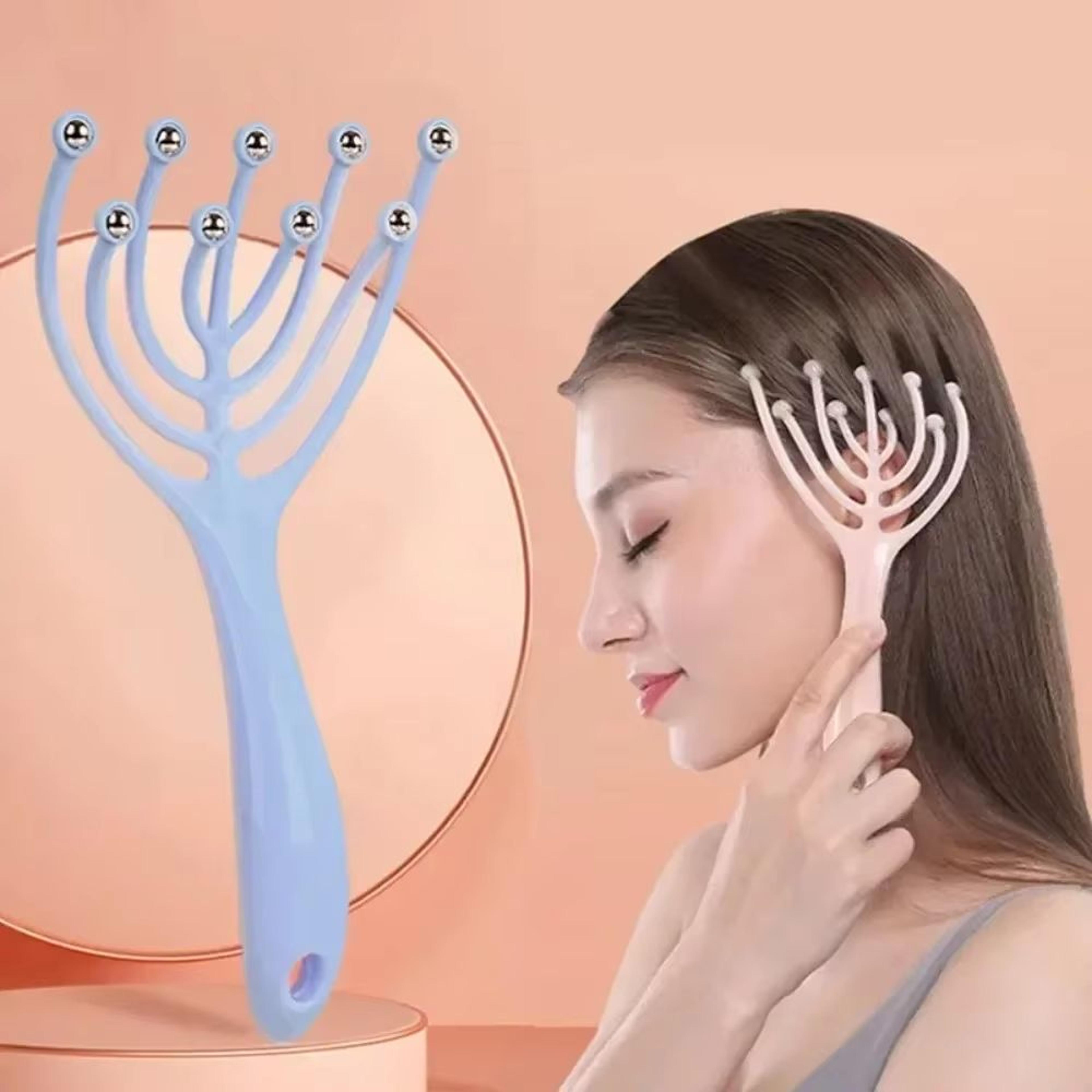 Five Finger Head Massager Steel Ball Scalp Massage Roller For Stress Relief  Hair Care 1