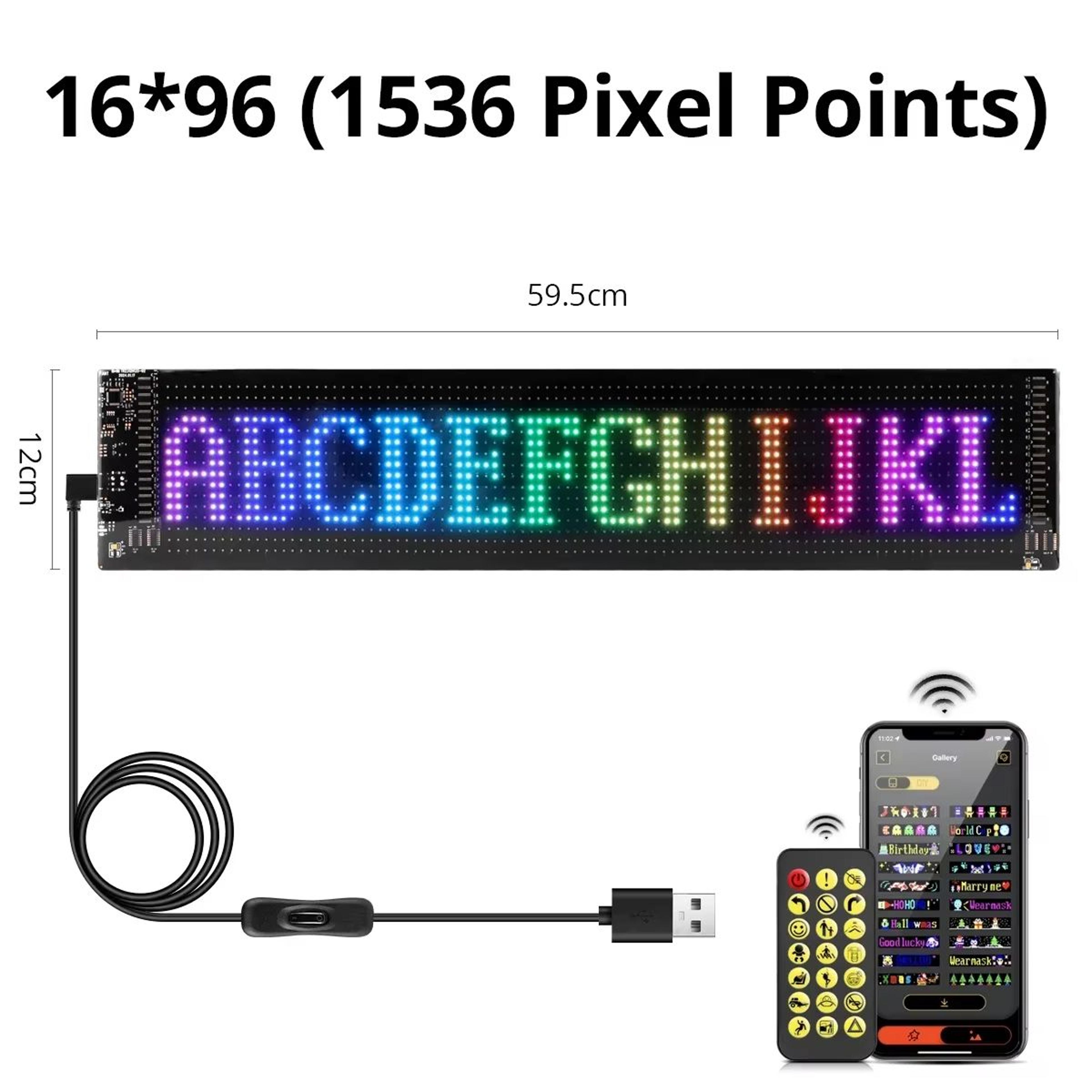 Programmable LED Scrolling Sign Panel  LED Scrolling Advertising Sign With Bluetooth App Control 7