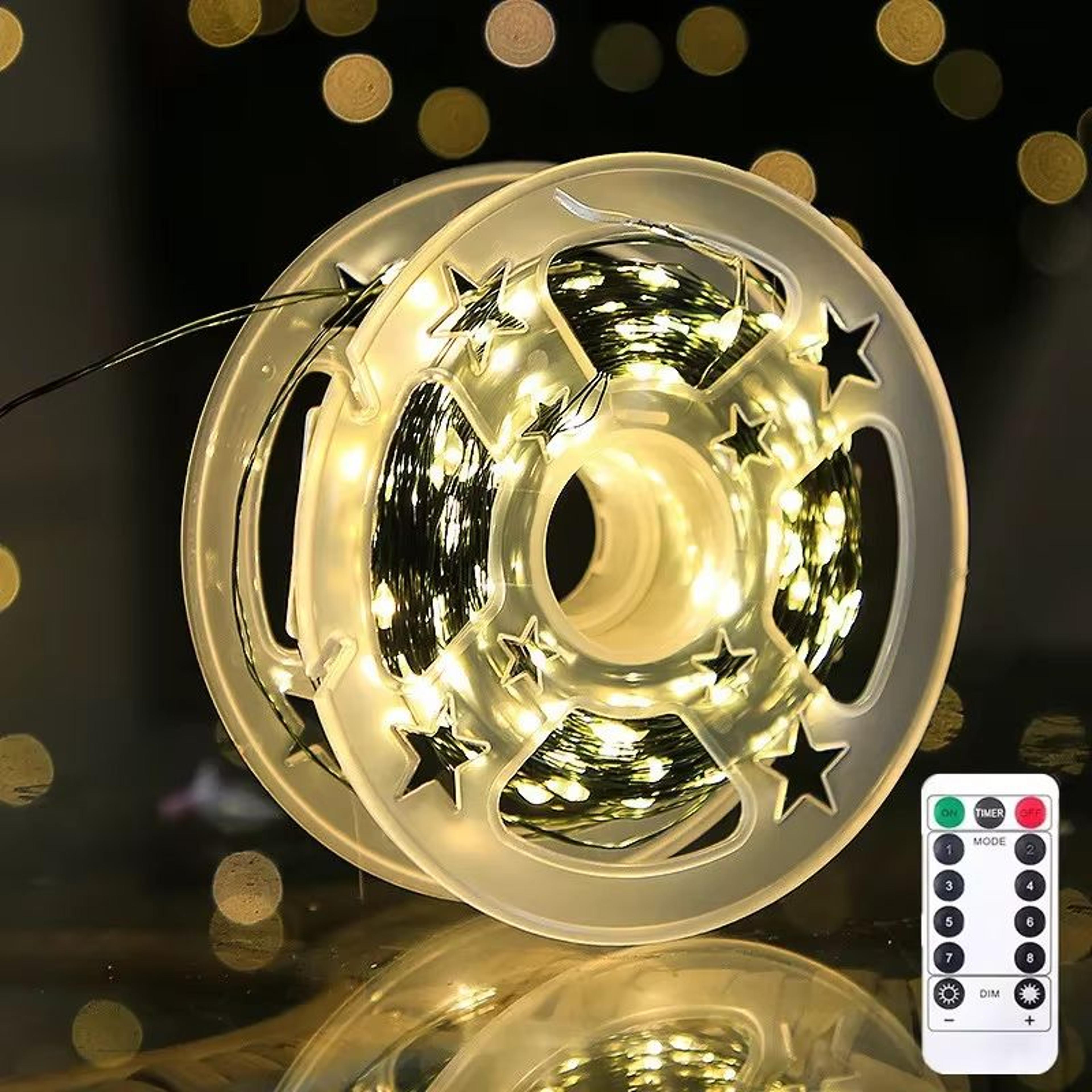 USB Copper Wire Fairy Lights With Remote Control Flexible Green String Decor 6