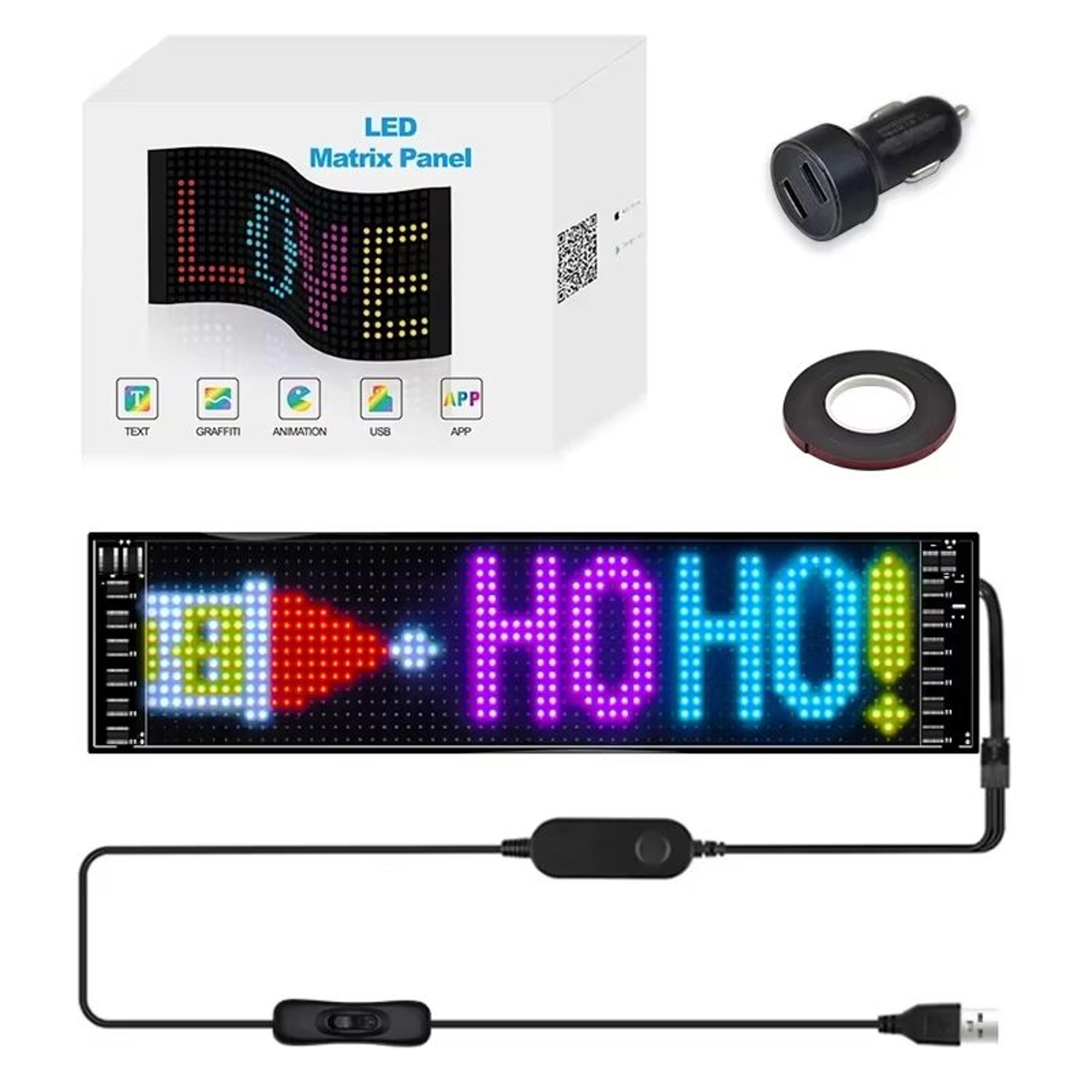Smart LED Matrix Pixel Panel USB Display Sign With Bluetooth App Control 7