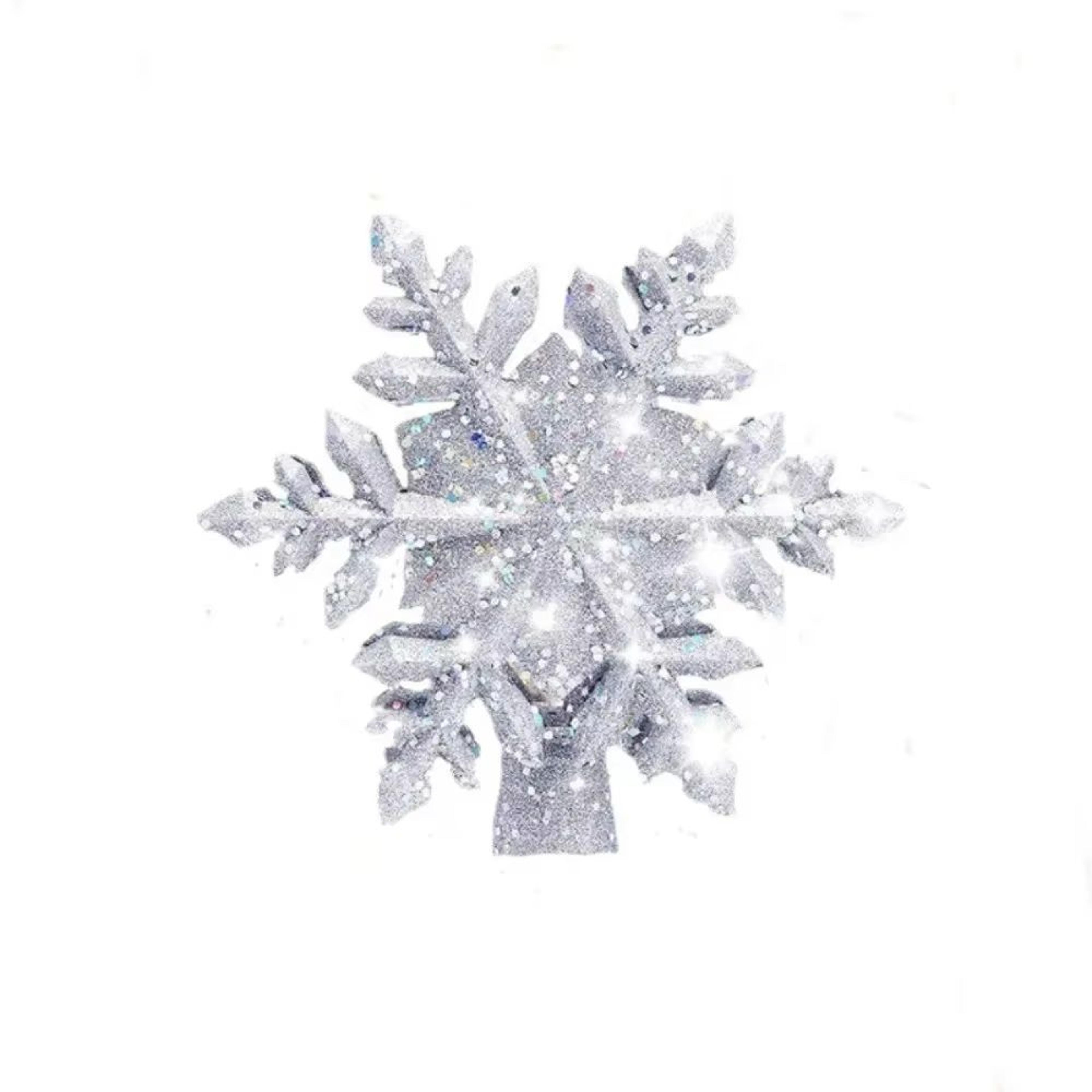Rotating Snowflake LED Christmas Tree Topper 3D Projector Light 3