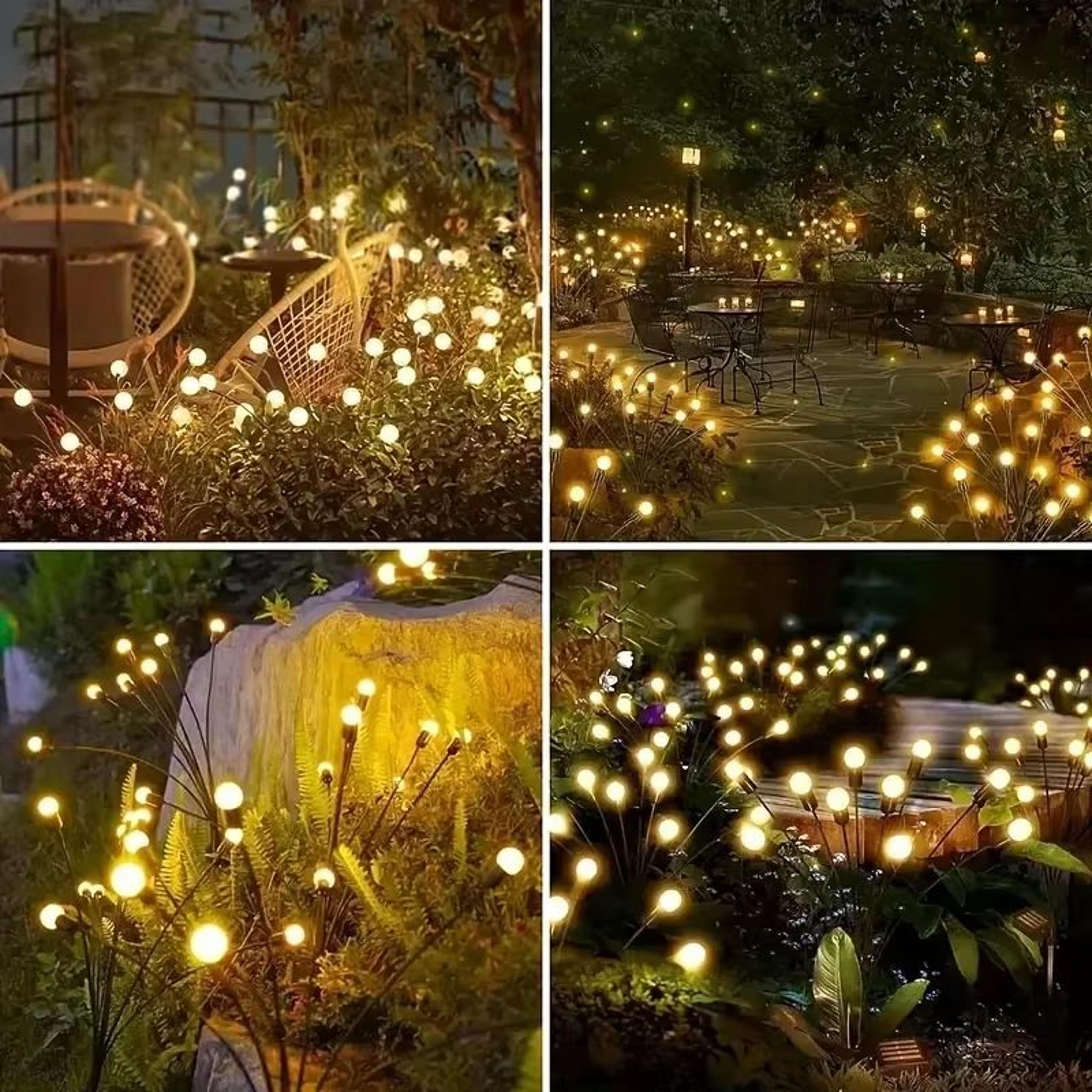 Solar Firefly Garden Lights Swaying Starburst LED Outdoor Landscape Decor 4