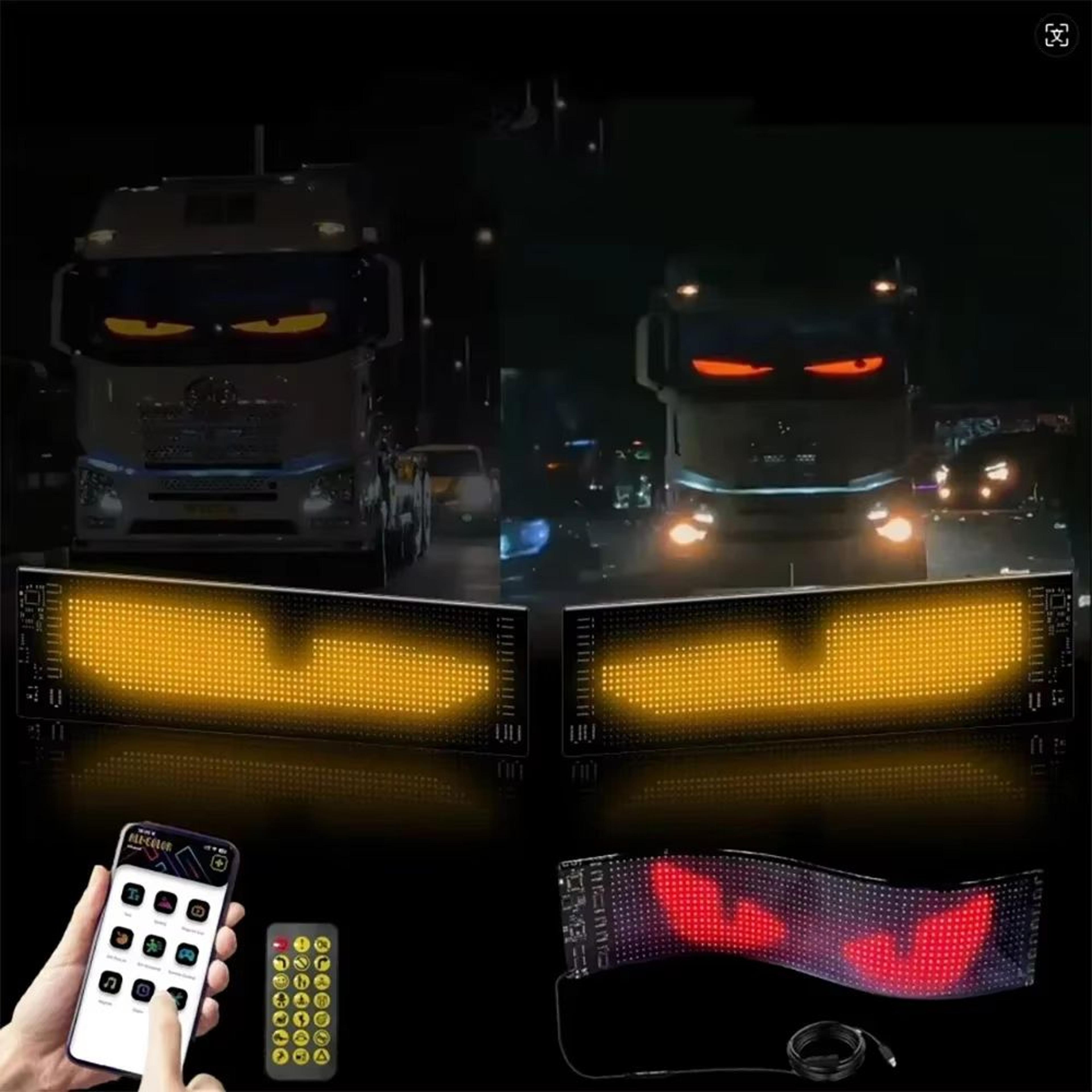Demon Eyes LED Matrix Car Display APP Controlled Programmable Light Panel 1