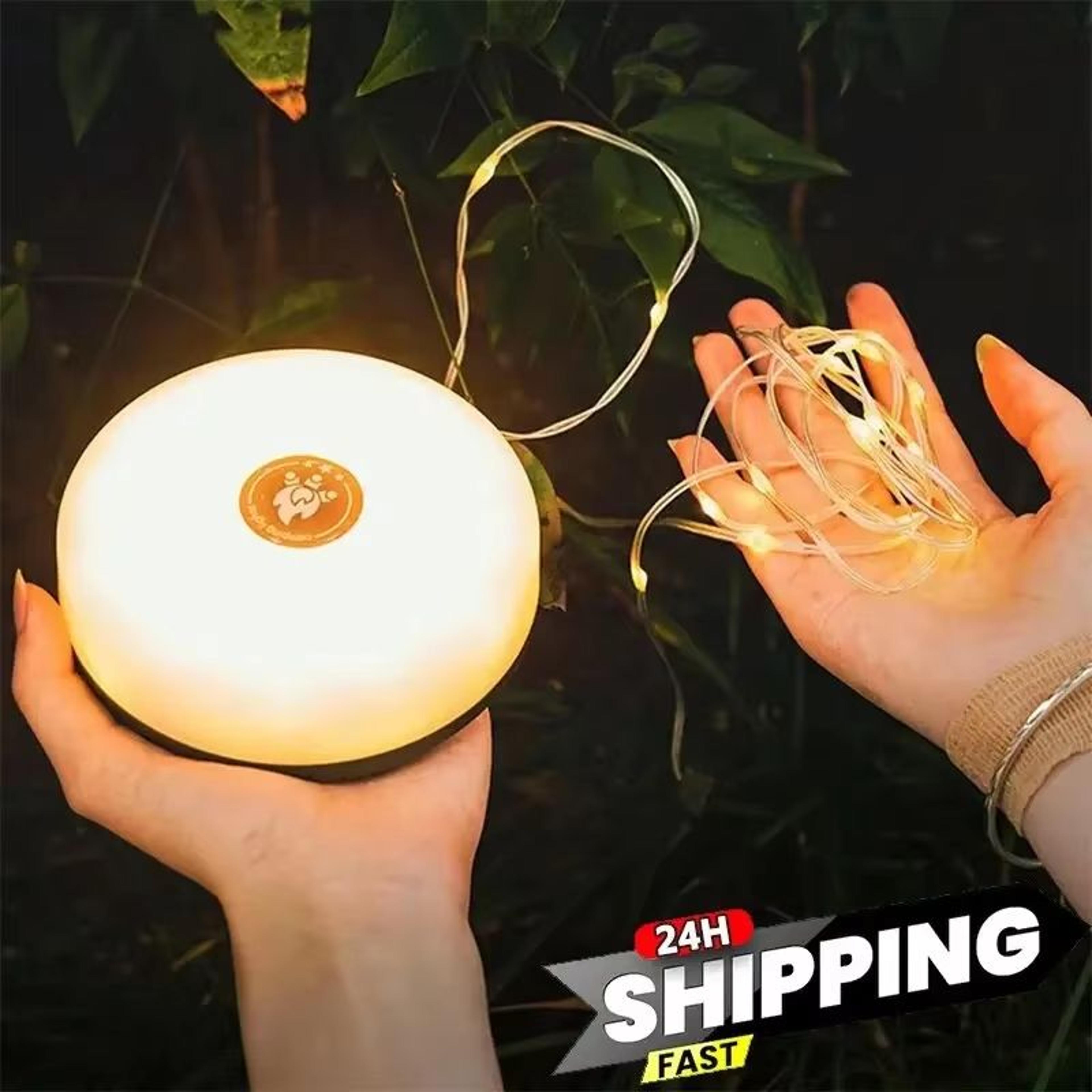 32.8ft solar led strip light waterproof outdoor camping atmosphere light belt