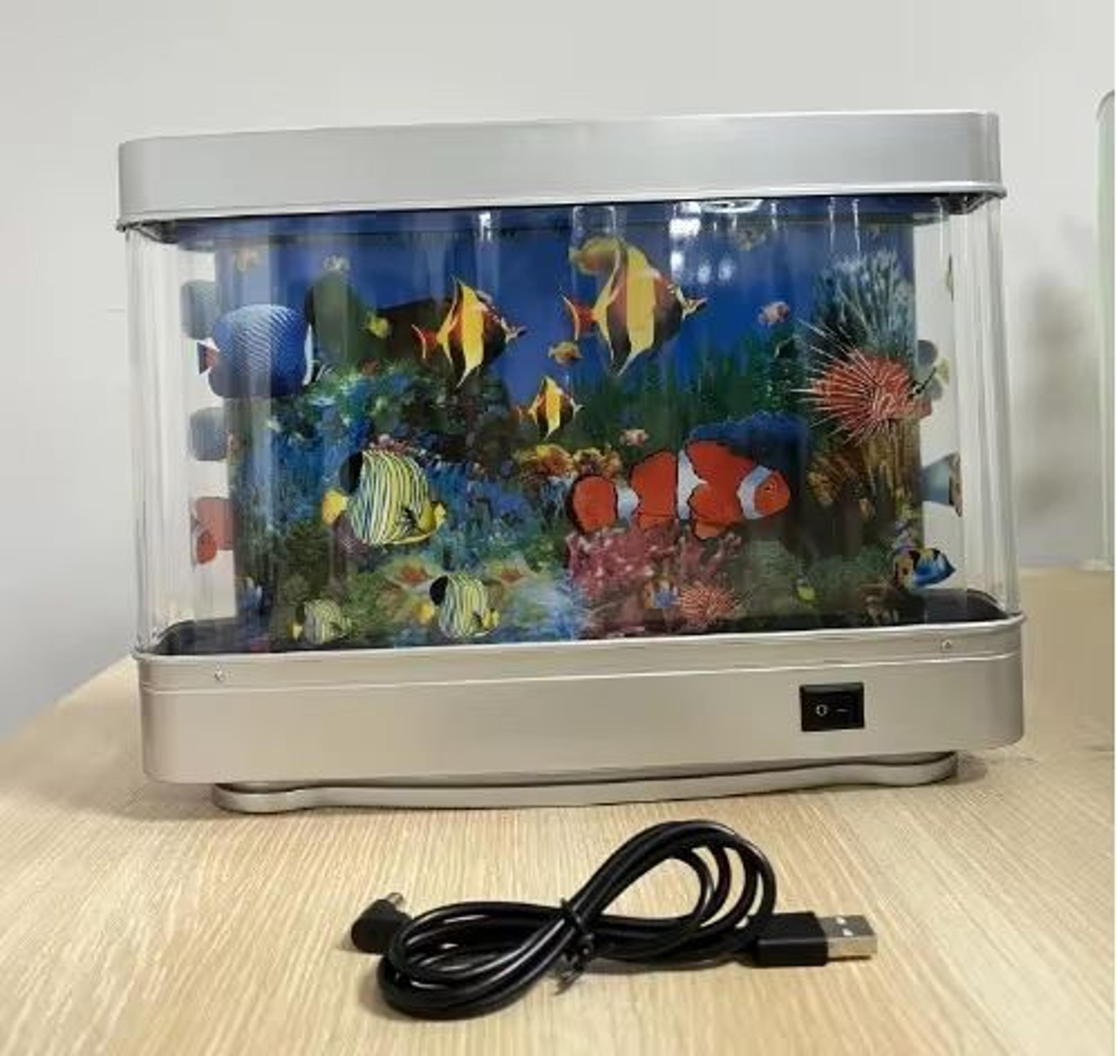 USB Dynamic Aquarium LED Light Desktop Fish Tank Decor Lamp 6
